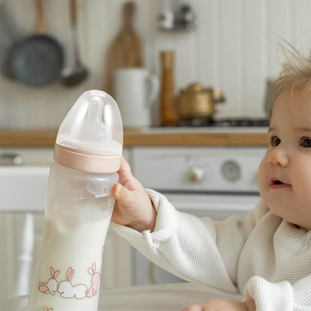 ERINGOGO 4 Pcs Universal Wide Neck Baby Bottle Caps Replacement Parts for Baby Feeding Bottles Baby Bottle Caps Baby Bottle Lid Baby Bottle Caps Replacement image number 6