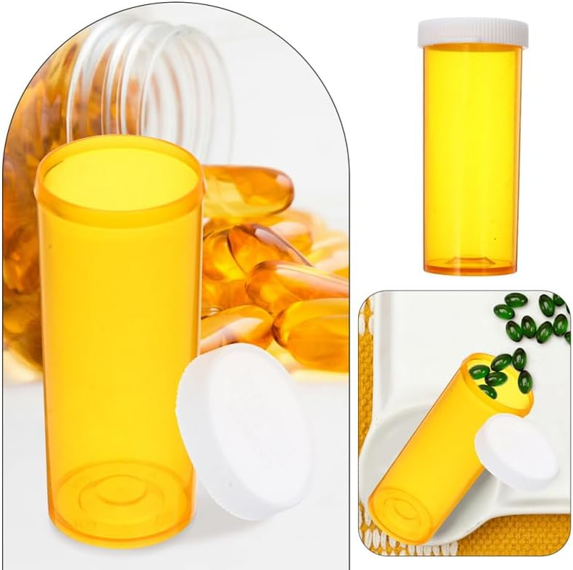 Baluue 10 Pack Empty Pill Bottle, Multi-Functional Plastic Medication Protable Storage Containers with Lids Waterproof Clear Pill Case for Vitamins and Supplements image number 4