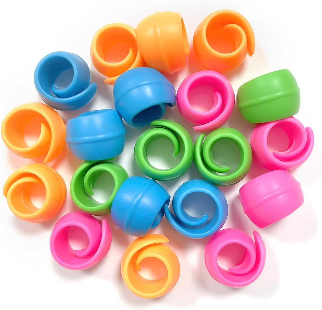 WELANE Spools Savers, 20PCS Sewing Machine Thread Spool Huggers for Prevent Thread Tails from Unwinding (4 Colors)
