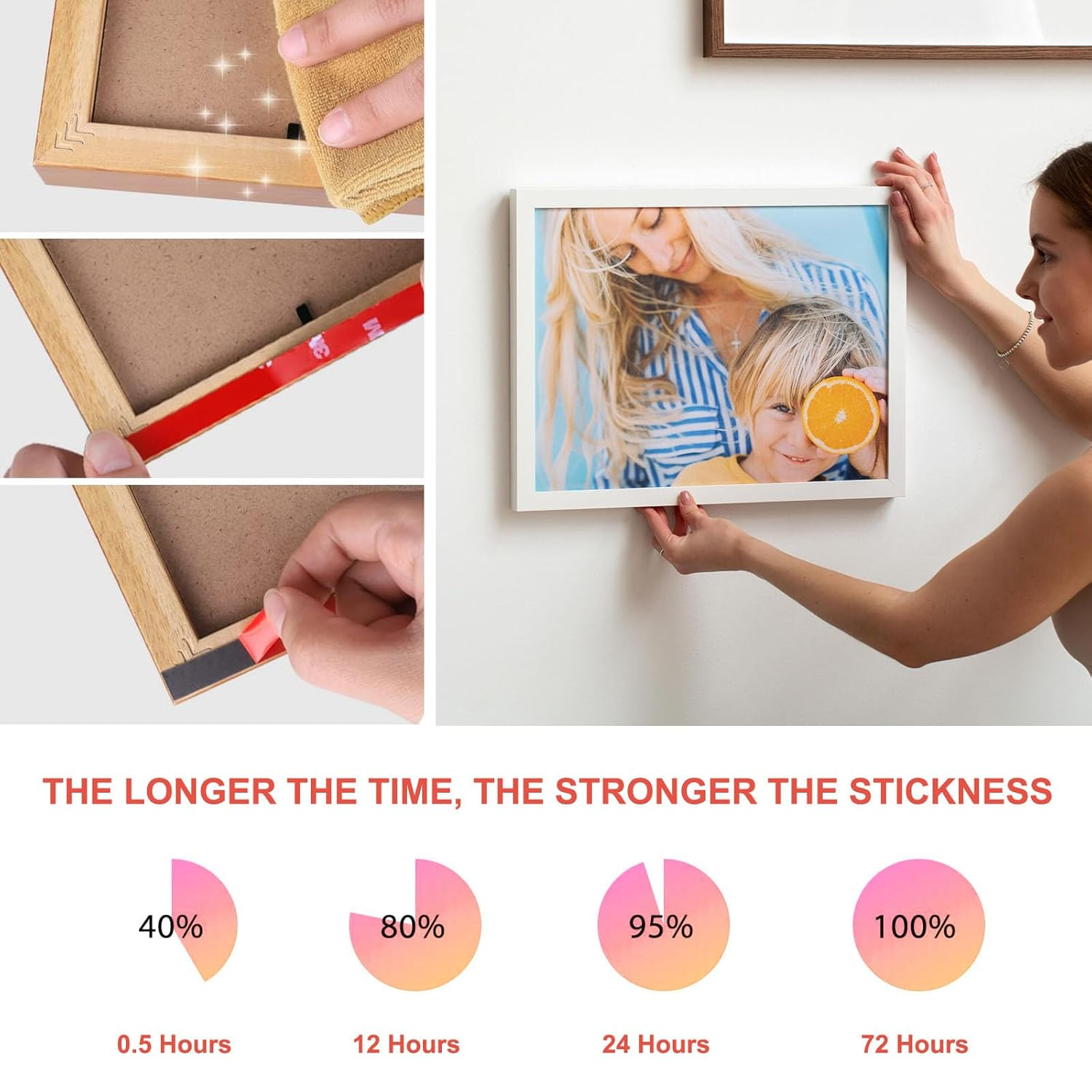 Double Sided Tape 3M Heavy Duty &ndash; 9.8 FT X 0.24" (3M X 6Mm) Strong Foam Mounting Tape, 0.03" Thick 3M Adhesive, Waterproof & High Hold for Walls, Automotive, Home & Office Decor (Pack of 2) image number 5