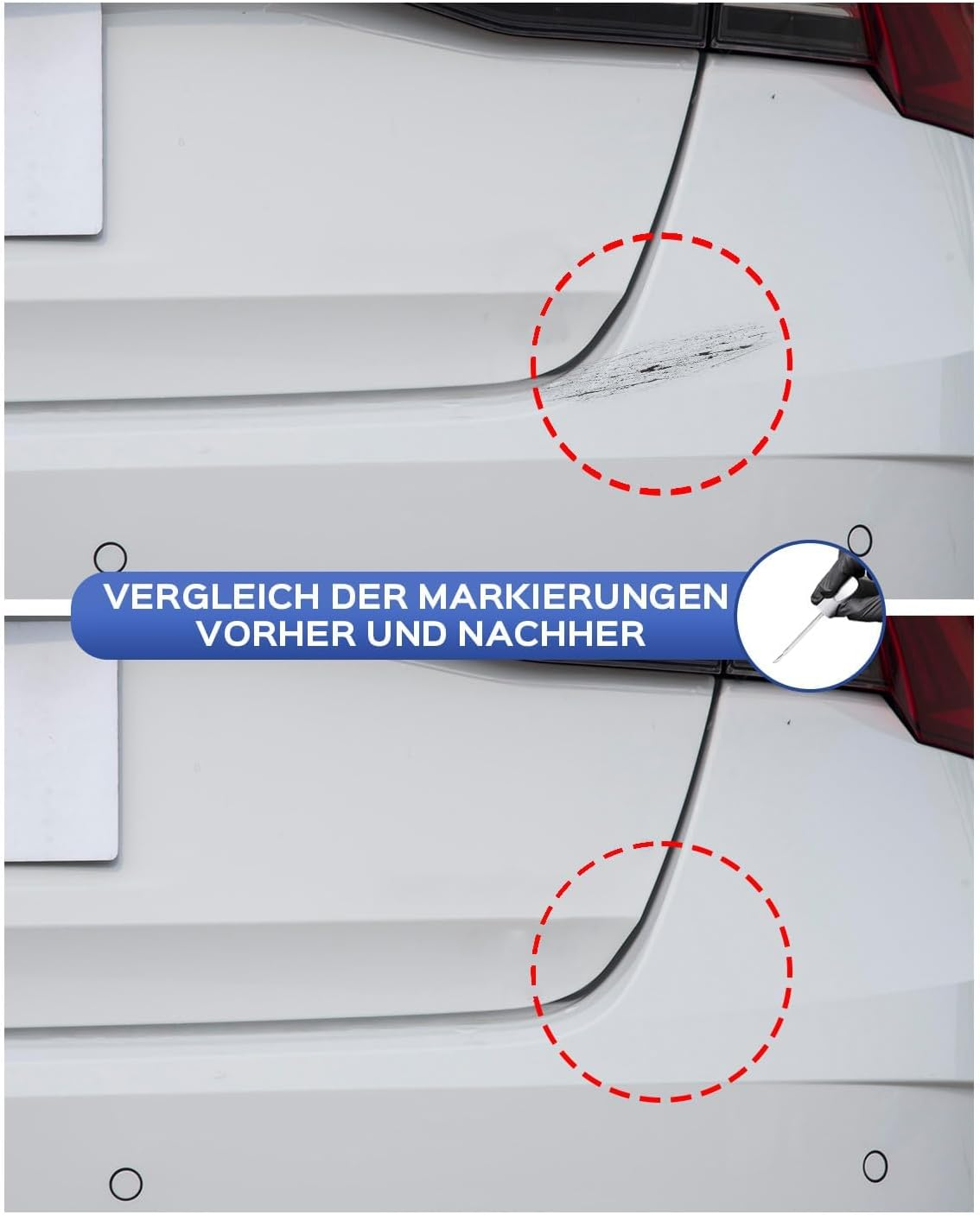 4K4K/ F8H Capuccino Beige Metallic Paint Pen Compatible with Skoda Exact Match for Chips and Scratches image number 4