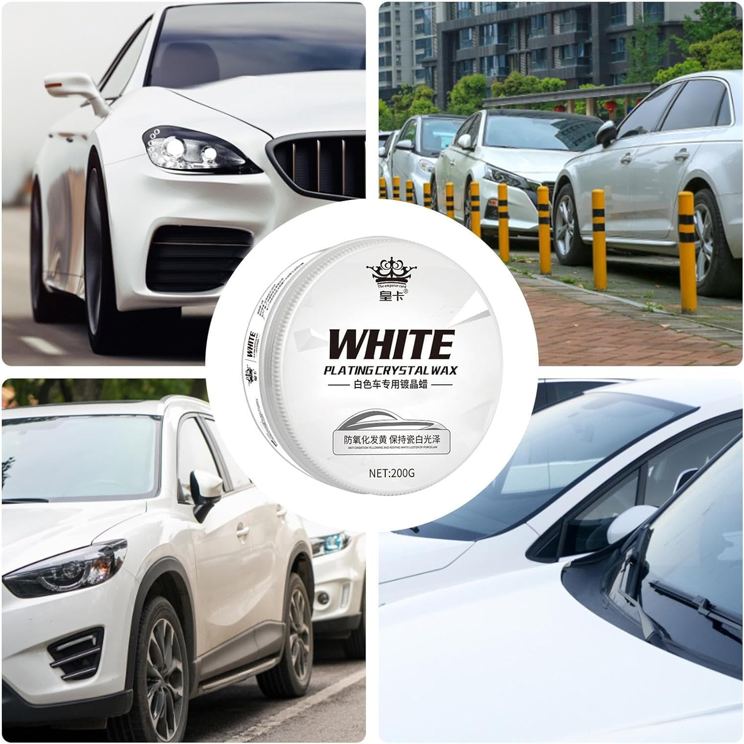 Generisch White Car Wax Paste - Automotive Wax, Scratch Remover Paste, Car Care Product | Solid for White Vehicles, Including SUV, Cleans and Protects Metal Logos, Glass Surfaces image number 5