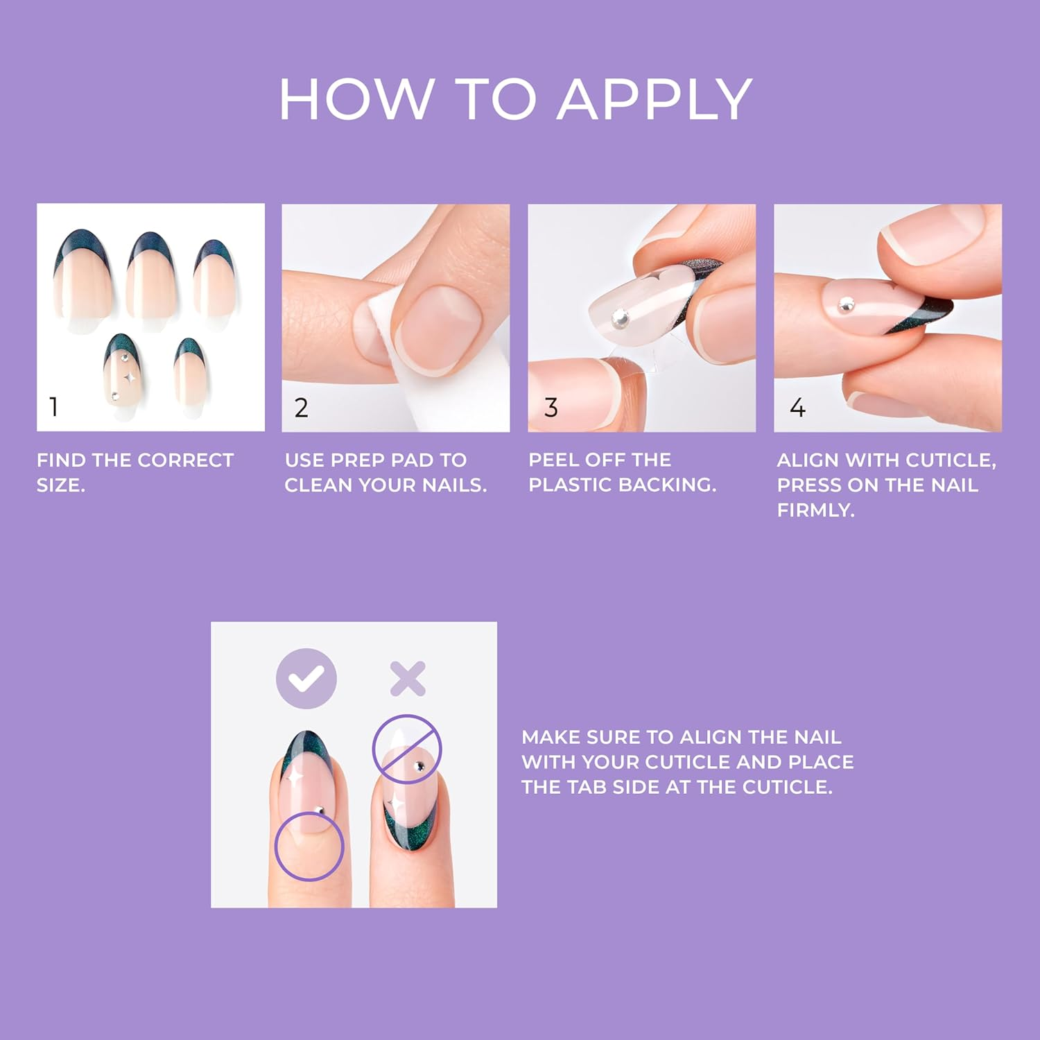 KISS Impress No Glue Mani Press on Nails, Premium, 'Memory Lane', Silver, Medium Size, Coffin Shape, Includes 30 Nails, Prep Pad, Instructions Sheet, 1 Manicure Stick, 1 Mini File image number 4