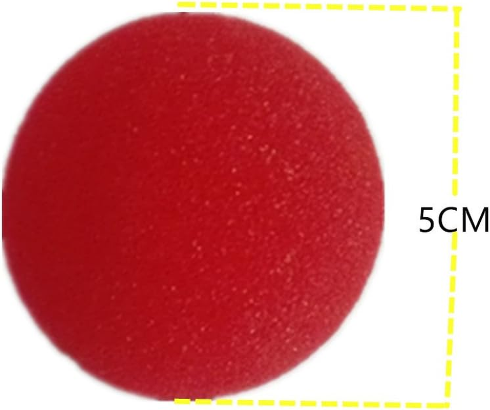 Heandi 12Pcs Foam Clown Nose Circus Party Halloween Costume Red Red 12PCS image number 2