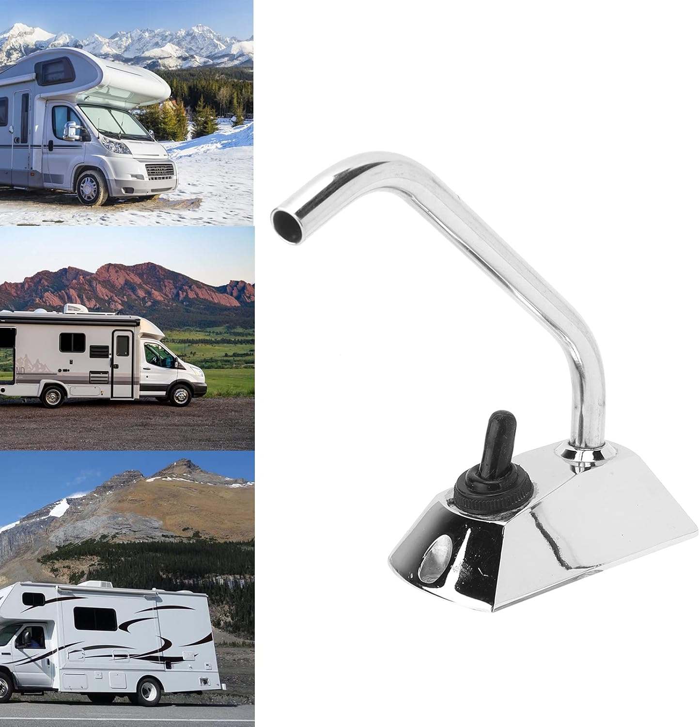 Whale Water Pump Switch for Caravan,12V Camping Wasserhahn Rv Water Tank,Camper Tap 12V,Ship Yacht Parts,12V Electric Faucet Tap Switch for 10Mm 0.4In ID Hose Replacement for Caravan Motorhome RV