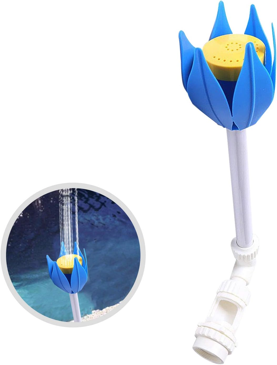 Swimming Pool Fountain Flower Shape Waterfall Spray Fountain Fits 1.5-Inch Threaded Return Fittings Spa Swimming Pool Tools