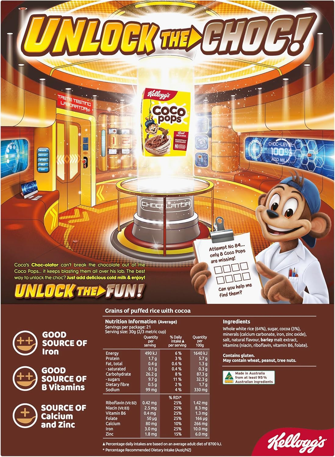 Kellogg'S Coco Pops Chocolatey Breakfast Cereal, 650G image number 4