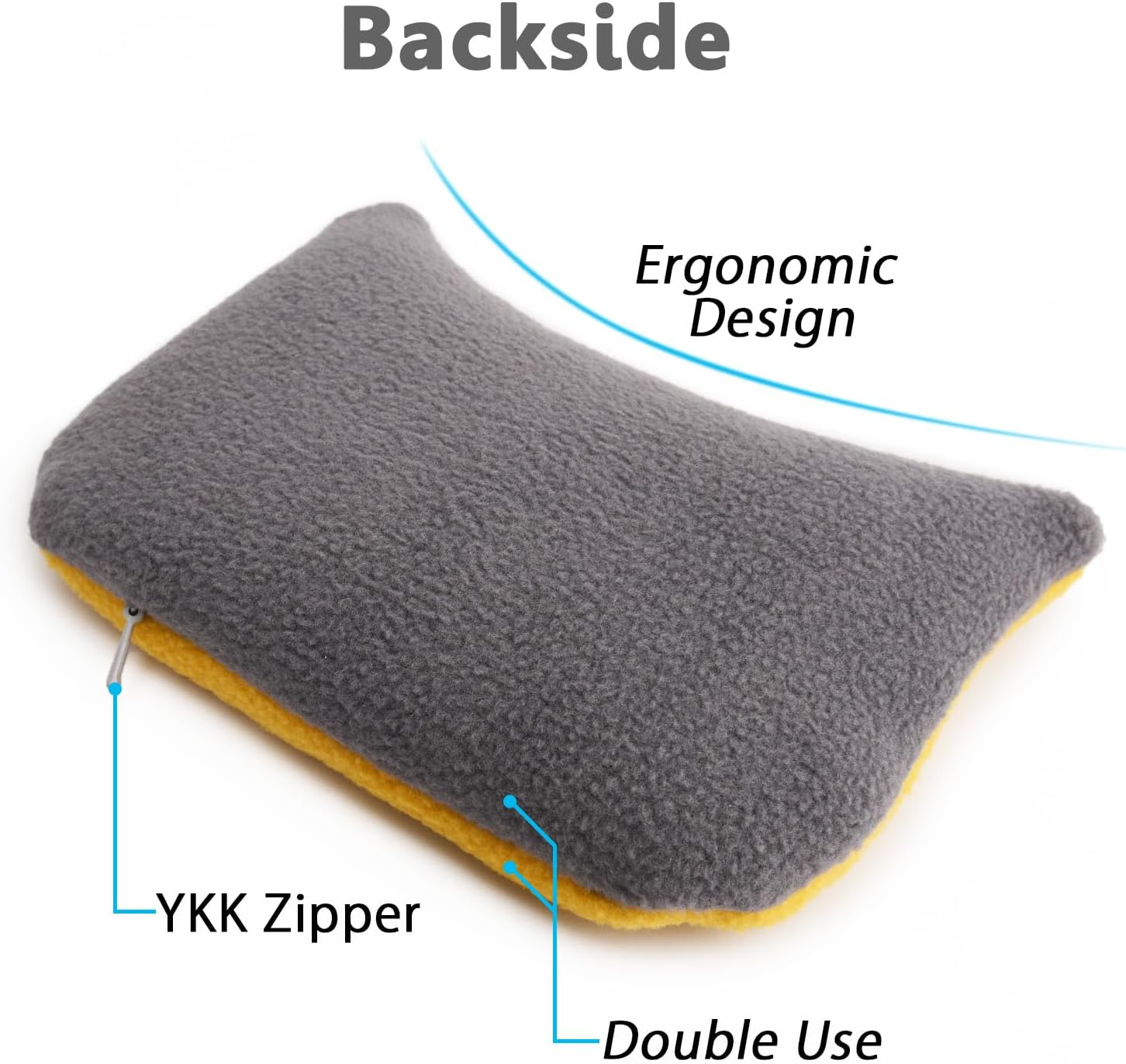 Large Ergonomic Mouse Wrist Rest Bean Bag, Ergobeads Mouse Pad Wrist Support for Computer, Laptop, PC Gaming, Home Office Work, Easy Typing Wrist Pain Relief (Yellow) image number 3