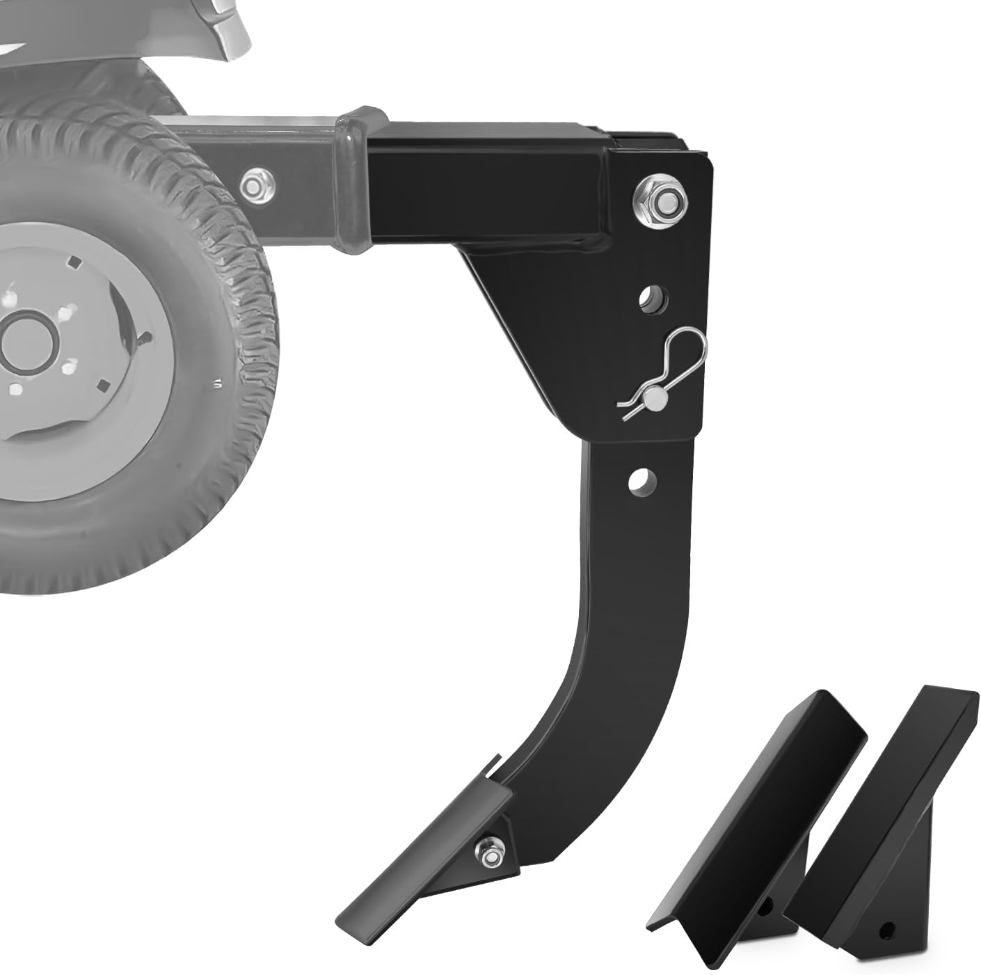 3 Point Trencher Ripper Attachment Fit 2" Receivers, Hitch Mounted Ripper for Tractor Lawn Mower ATV UTV, Adjustable Subsoiler Plow with Replacement Plough Blade in Garden Farm Bury Pipes Sow Seeds image number 6