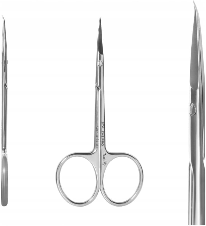 STALEKS PRO by Natury Nails Professional Cuticle Scissors Ergonomic Rings Stainless Steel Expert SE-51/3 image number 3