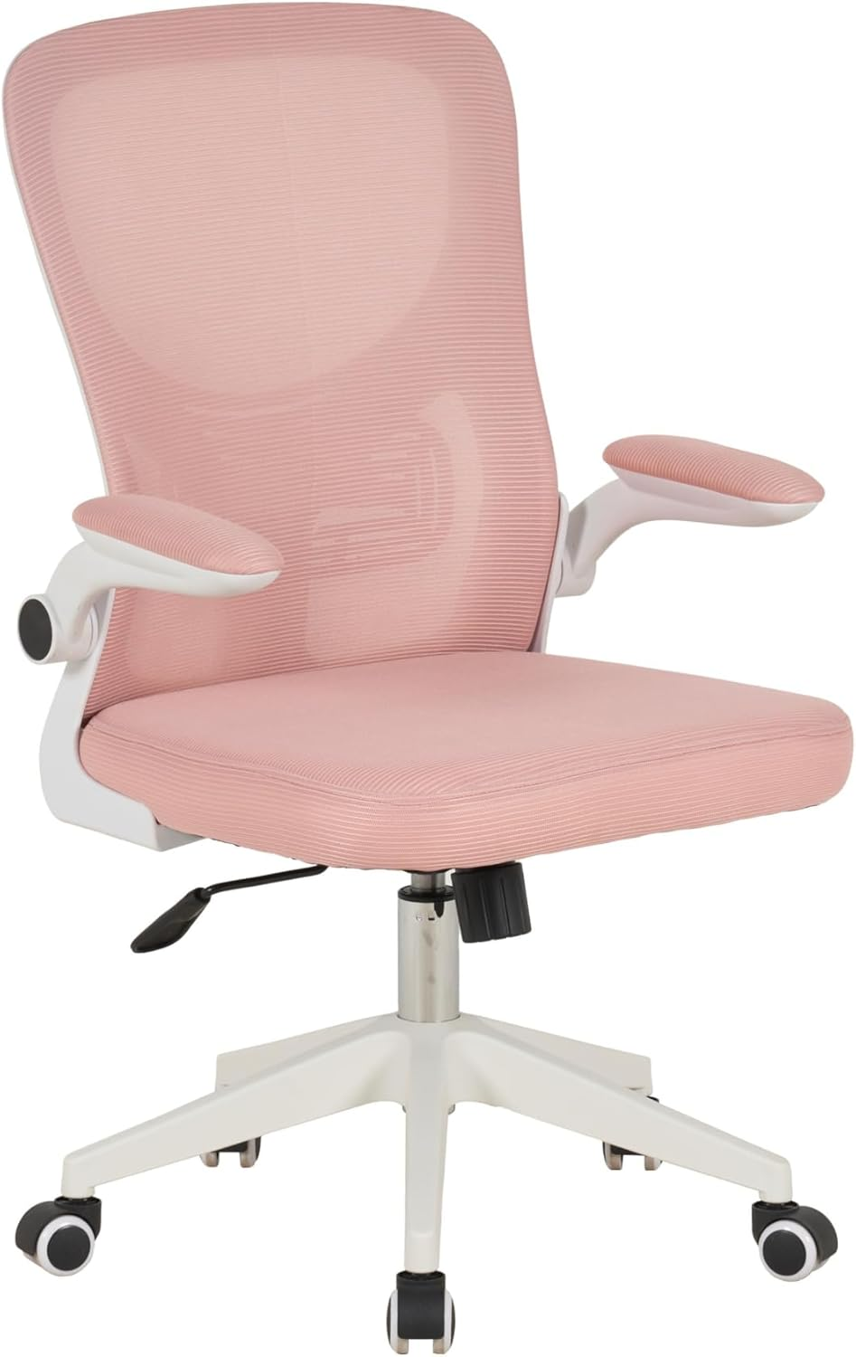 Cloud Chairs Liv Ergonomic Office Chair, Desk Chair, Breathable Mesh Back, Lumbar Support, Flip‑Up Arms, Height Adjustable, Comfortable Seat, Home Office, (Pink)