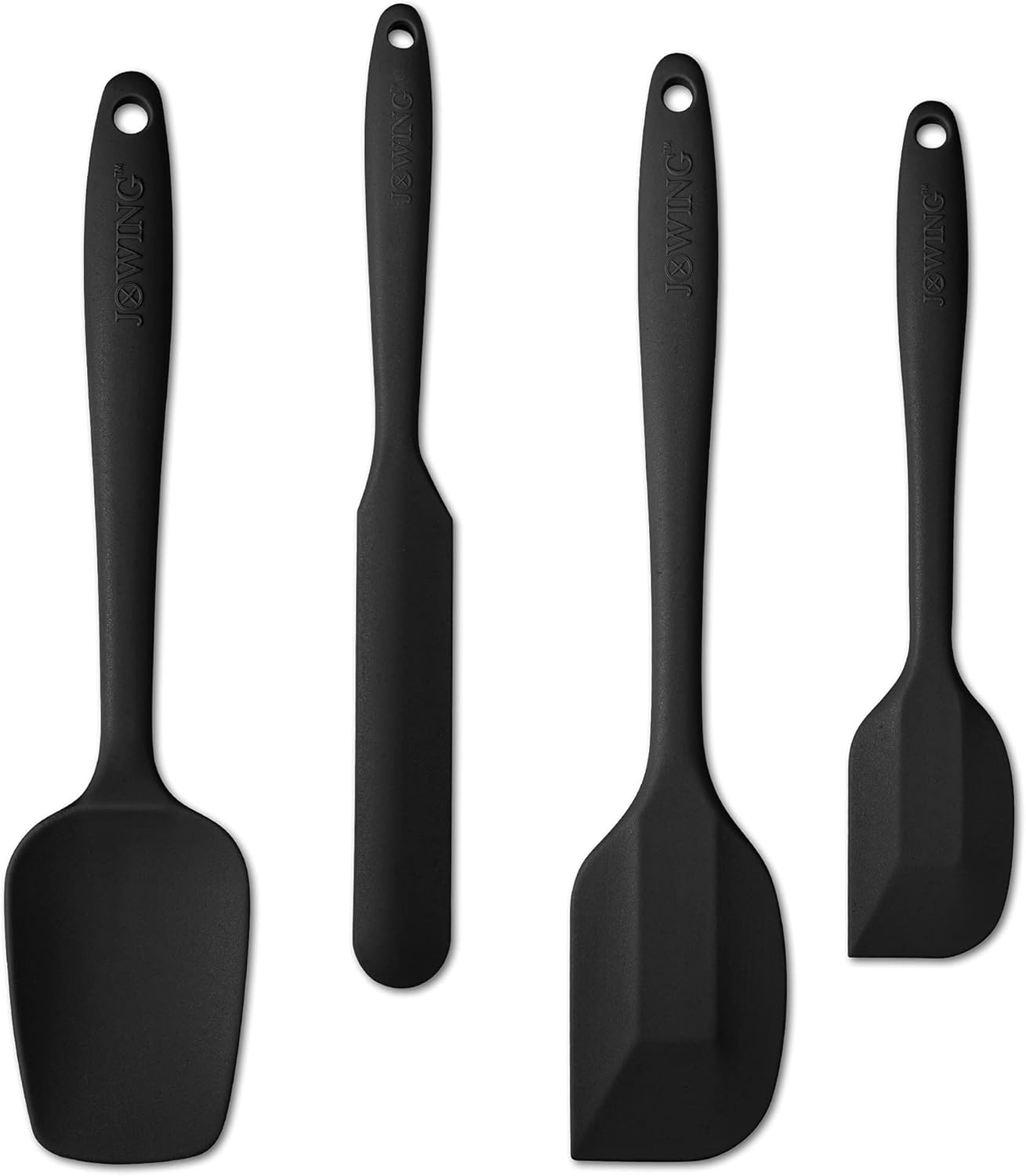 Non-Stick 3-Piece Silicone Spatula Set, High Heat-Resistant Good Grips Rubber Spatulas with Stainless Steel Core, Blue