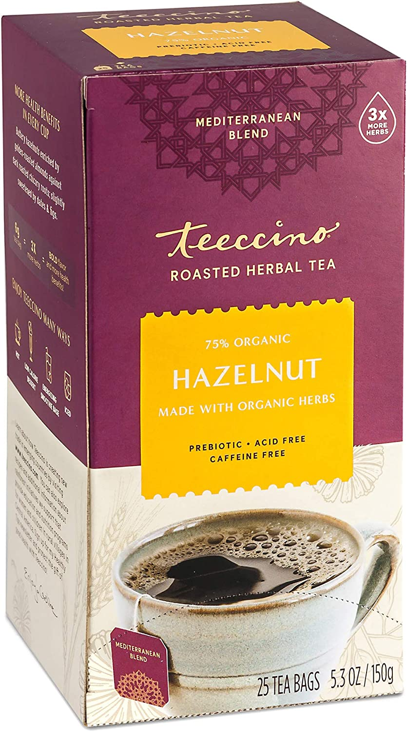 Teeccino Hazelnut Medium Roast Caffeine Free Herbal Tea 150 G, 25 Teabags image number 2