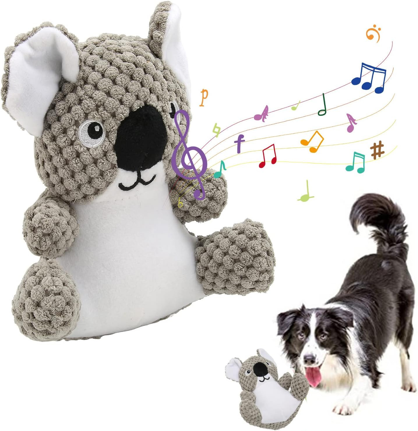 Dog Squeaky Plush Toy, Simulation Koala Shape Bite Resistant Washable Stuffed Pet Toy for Small Medium Dogs image number 1