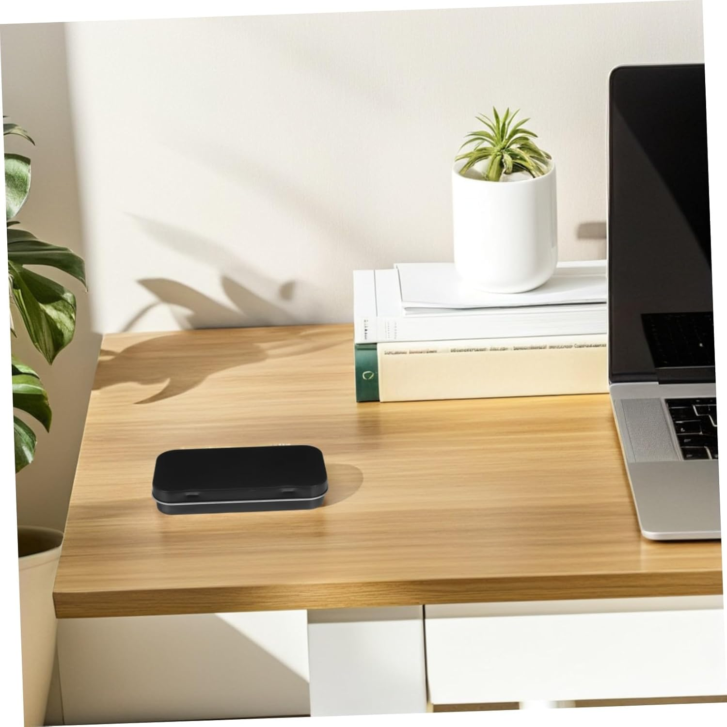 Iplusmile Small Rectangular Hinged Tin Box Container Tinplate Metal Storage Tins with Lid Portable Organizer for Jewelry Crafts Home Office Use