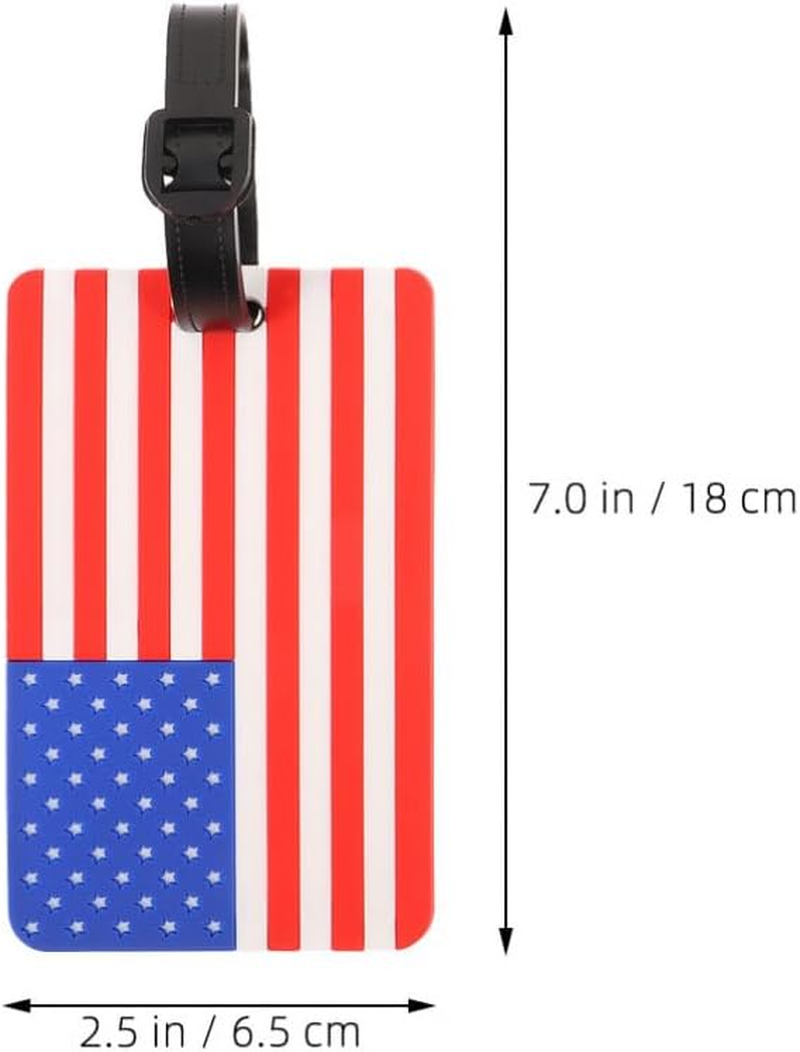 VALICLUD Luggage Hanging Label American Flag Suitcase Luggage Tags Travel Id Labels