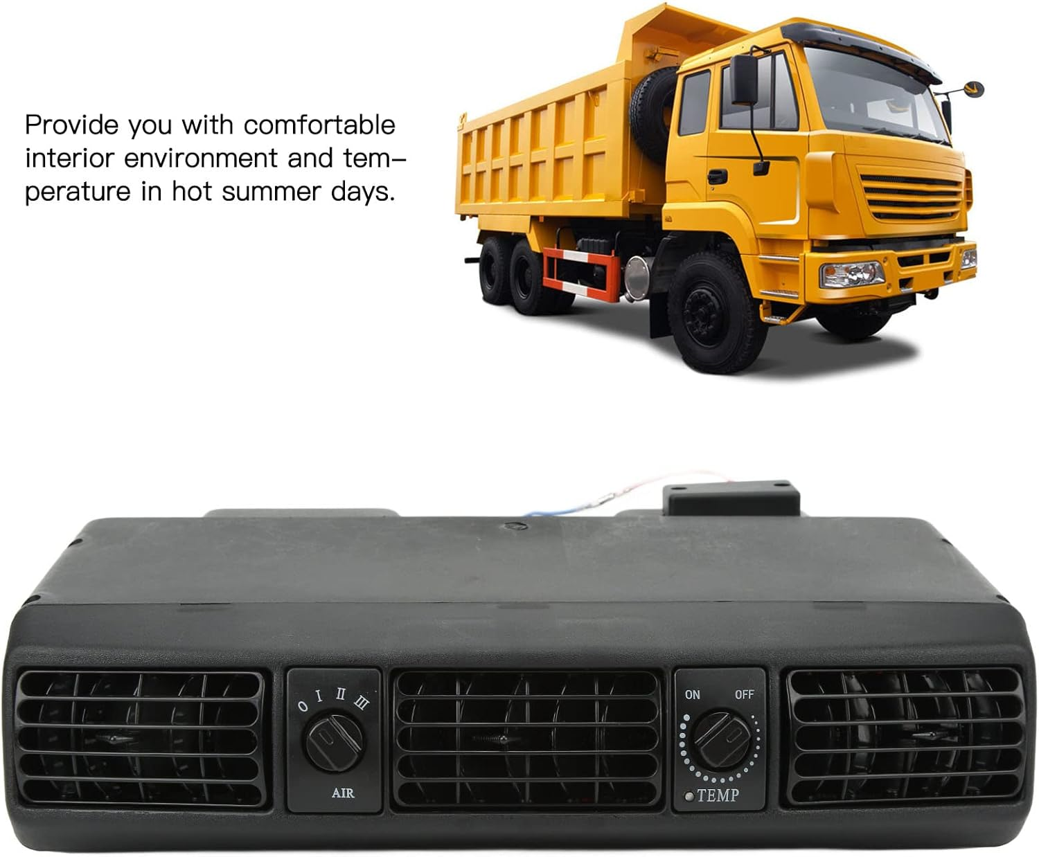 Universal Underdash Air Conditioner Evaporator, 360CFM, 3 Speed Assembly for RV, Car, Truck, Campers (24V) image number 2