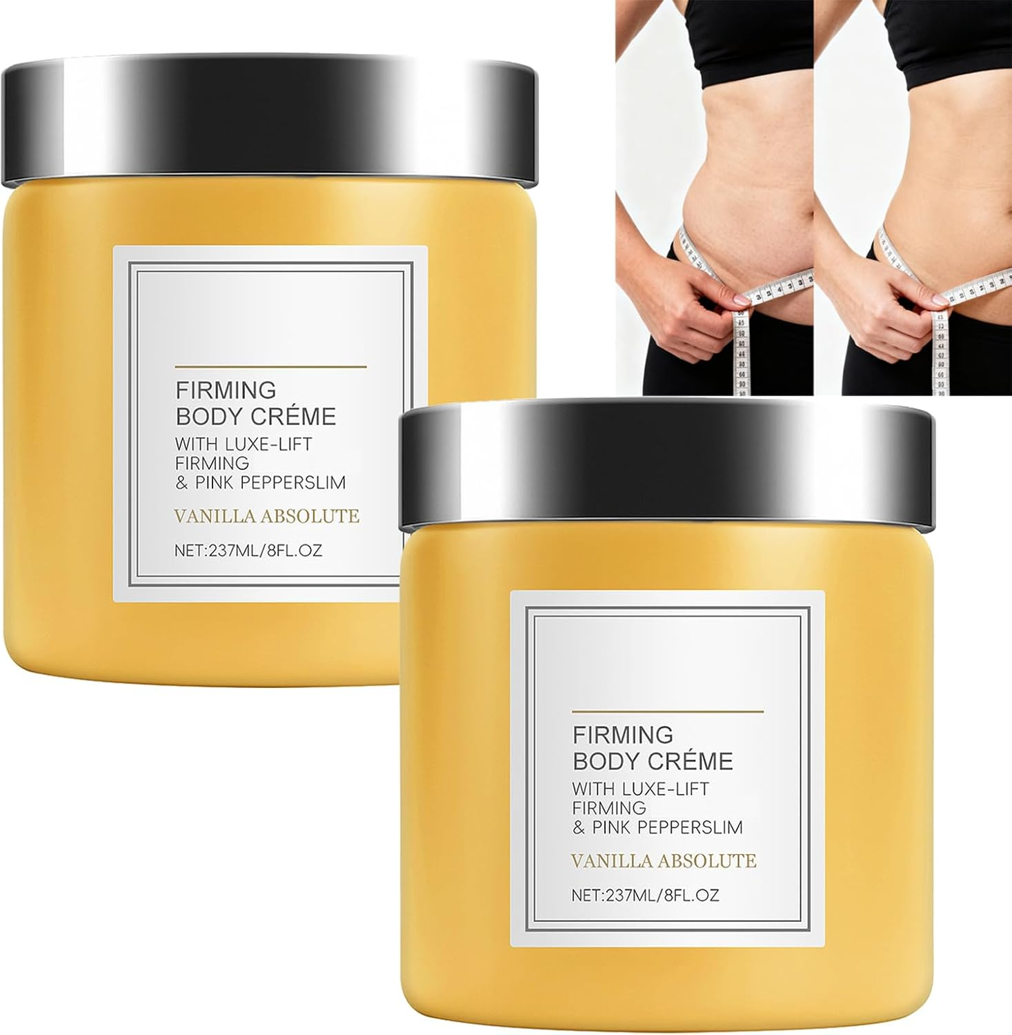 Firming and Lifting Body Creme, Vanilla Firming Body Lotion, Containing Luxurious Lifting and Firmings Complex and Pink Pepper Extract ，Nourishes Dry Skin on Skin Visibly Firmer (4Pcs)