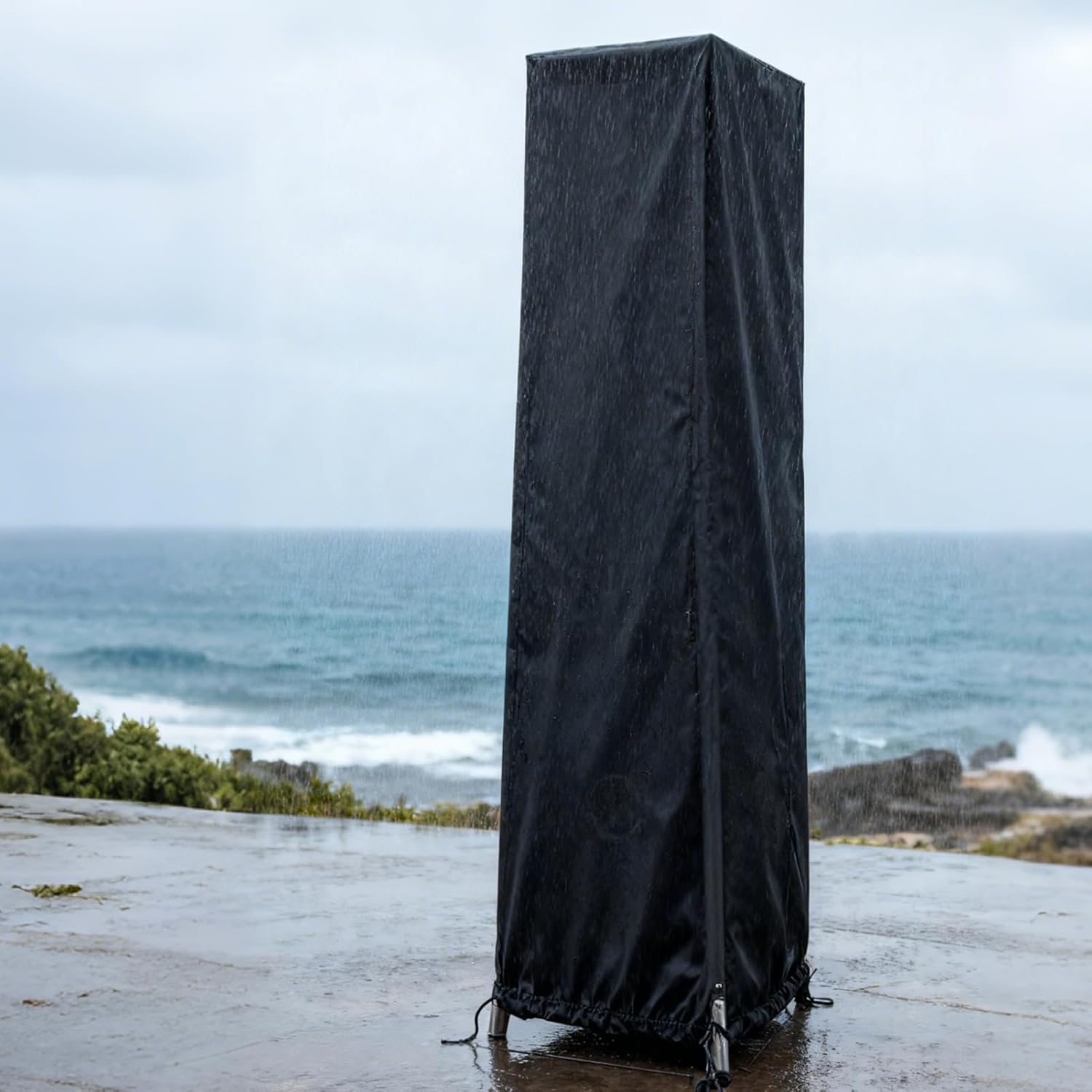 Outdoor Patio Heater Cover - Waterproof Oxford Cloth Protector | Heavy Duty Windproof Heater Covers - for Yard Pathway Backyard Patio Beach Pool Balcony Deck Camping Hotels Restaurants image number 2