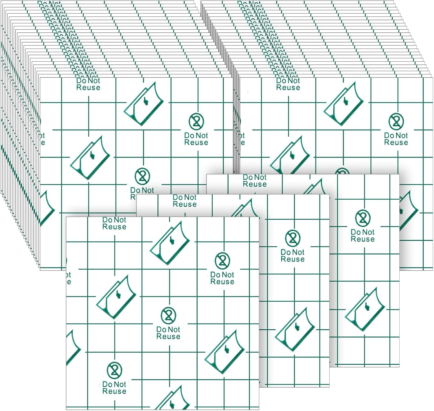 200 Pieces Makeup Hand Palette Single Use Waterproof Makeup Mixing Palette Disposable Foundation Mixing Tray Adhesive Artist Cosmetic Tape for Women(2.36 X 2.36 Inch) image number 2