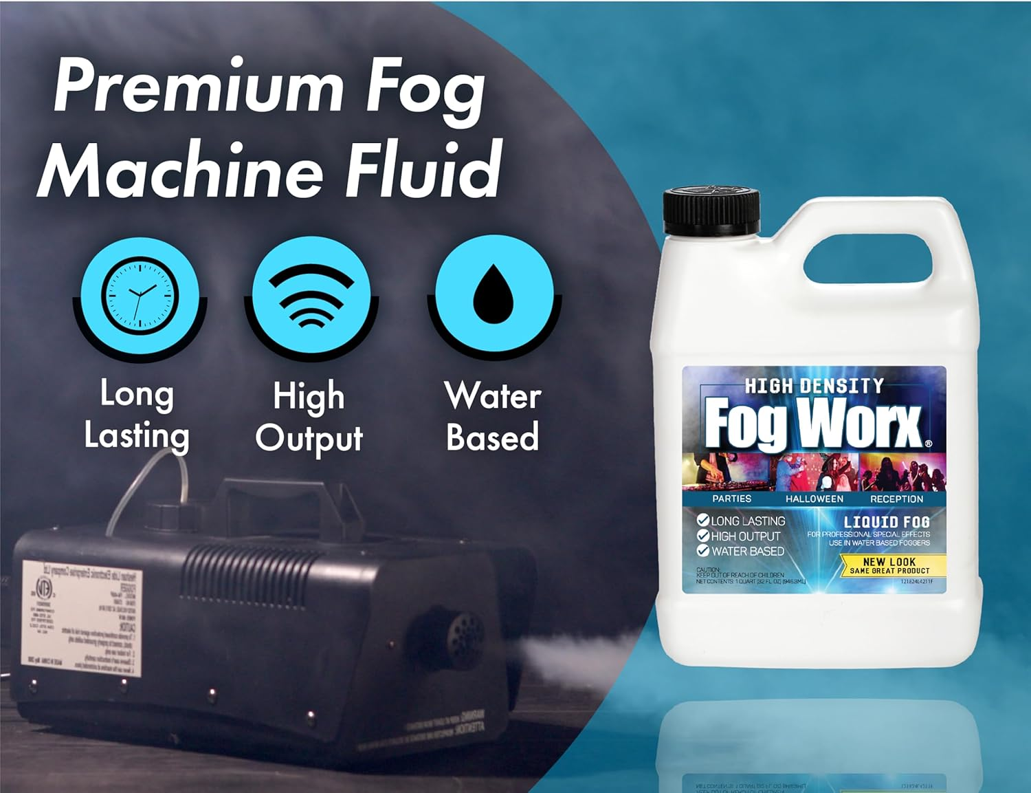 Fogworx Extreme High Density Fog Juice - Long Lasting High Output Water Based Fog Machine Fluid - 1 Quart 32 Ounces image number 3
