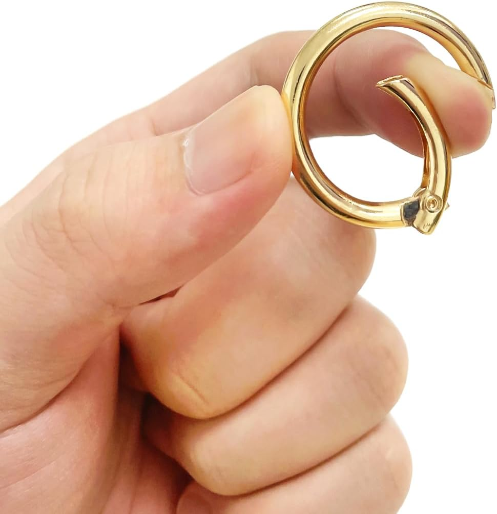 Purse Rings, 20 PCS Gold & Silver round Spring Clip for Bag, Purse, Handbag (32Mm/1.25In) image number 5
