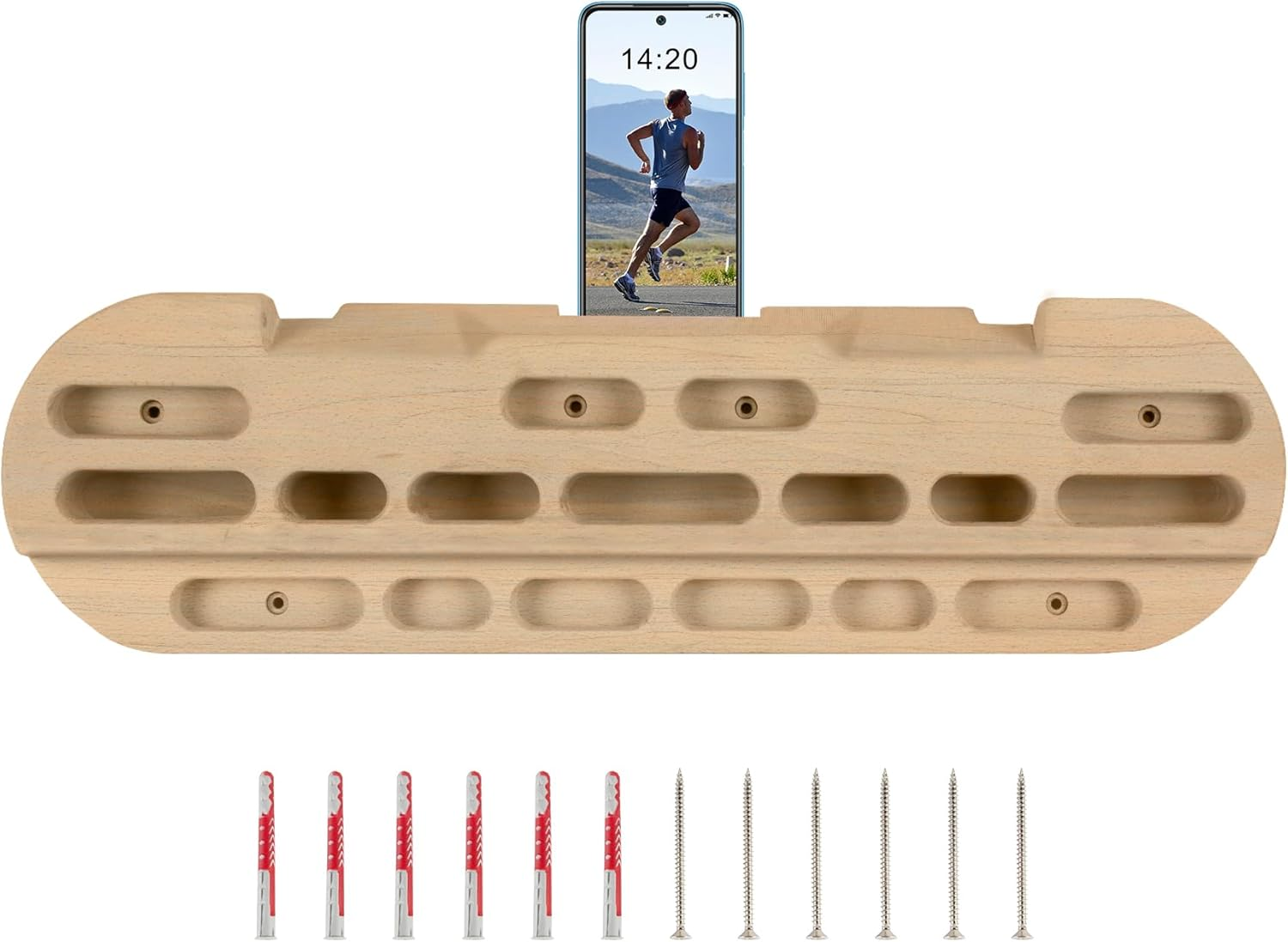 Hangboard for Rock Climbing - Climbing Hangboard Climbing Fingerboard for Bouldering Training - Beechwood Construction - 120Kg Load Capacity image number 2