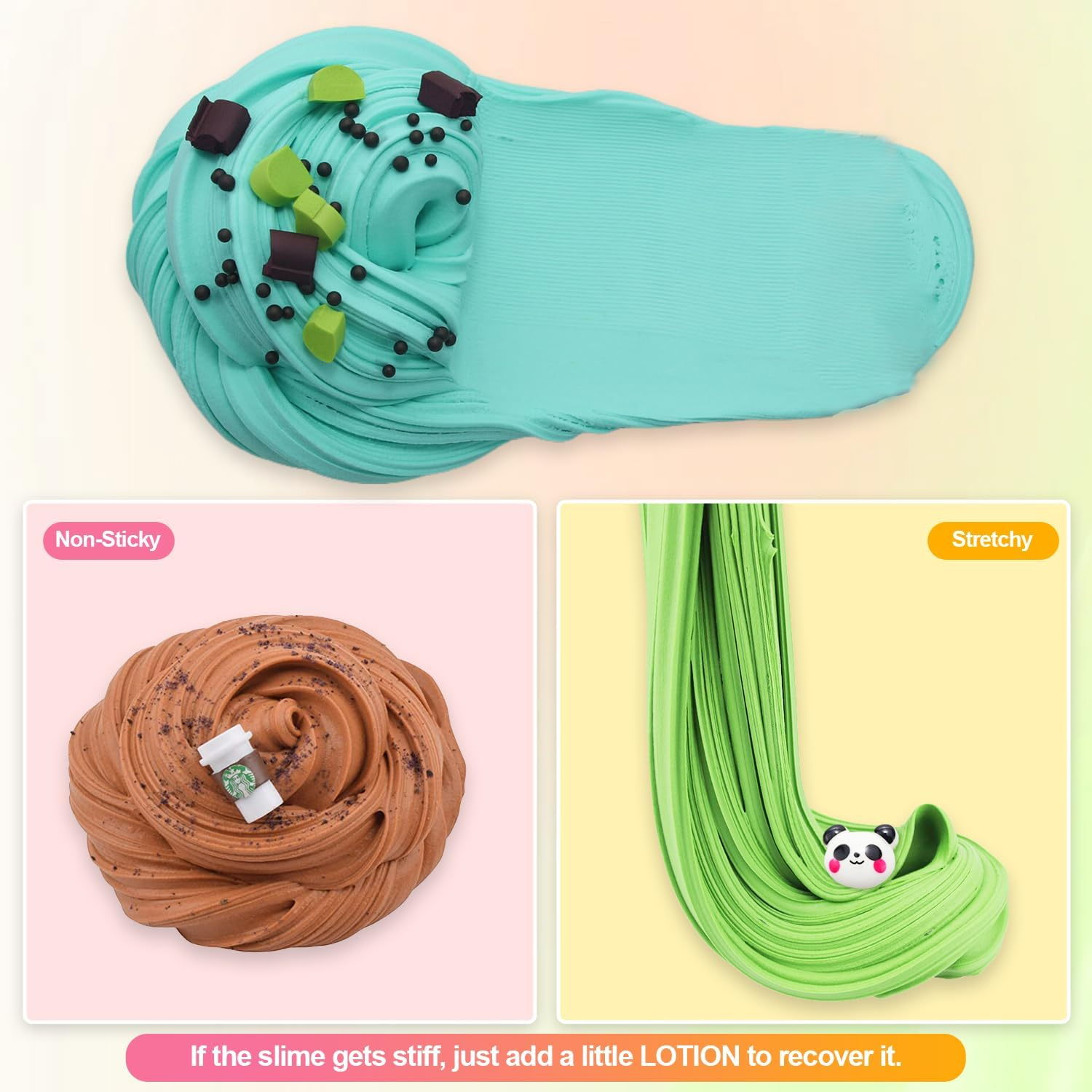 36 Pack Mini Cloud Slime Butter Slime Kit, Crystal Slime Peachybbies Slime for Kids, Party Favors Supplies Clear Slime Kit for Girls Boys Kids Toy Slime Fluffy, Cute Loot Bag Fillers Cool Goodie Bags image number 3