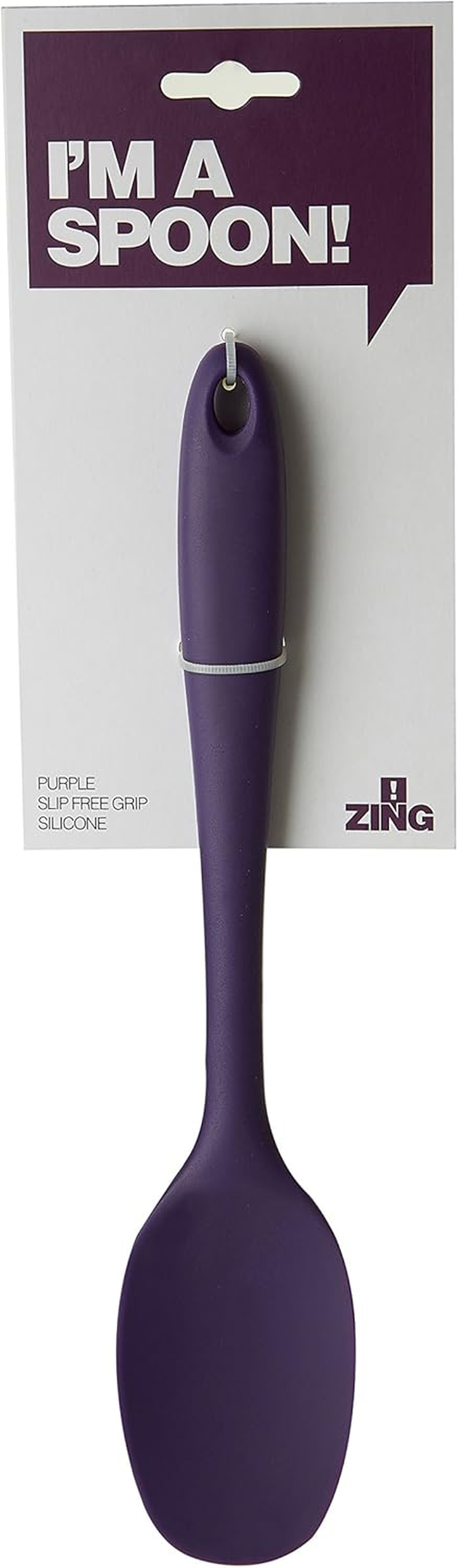 Premier Housewares Zing Spoon, Purple Silicone image number 1