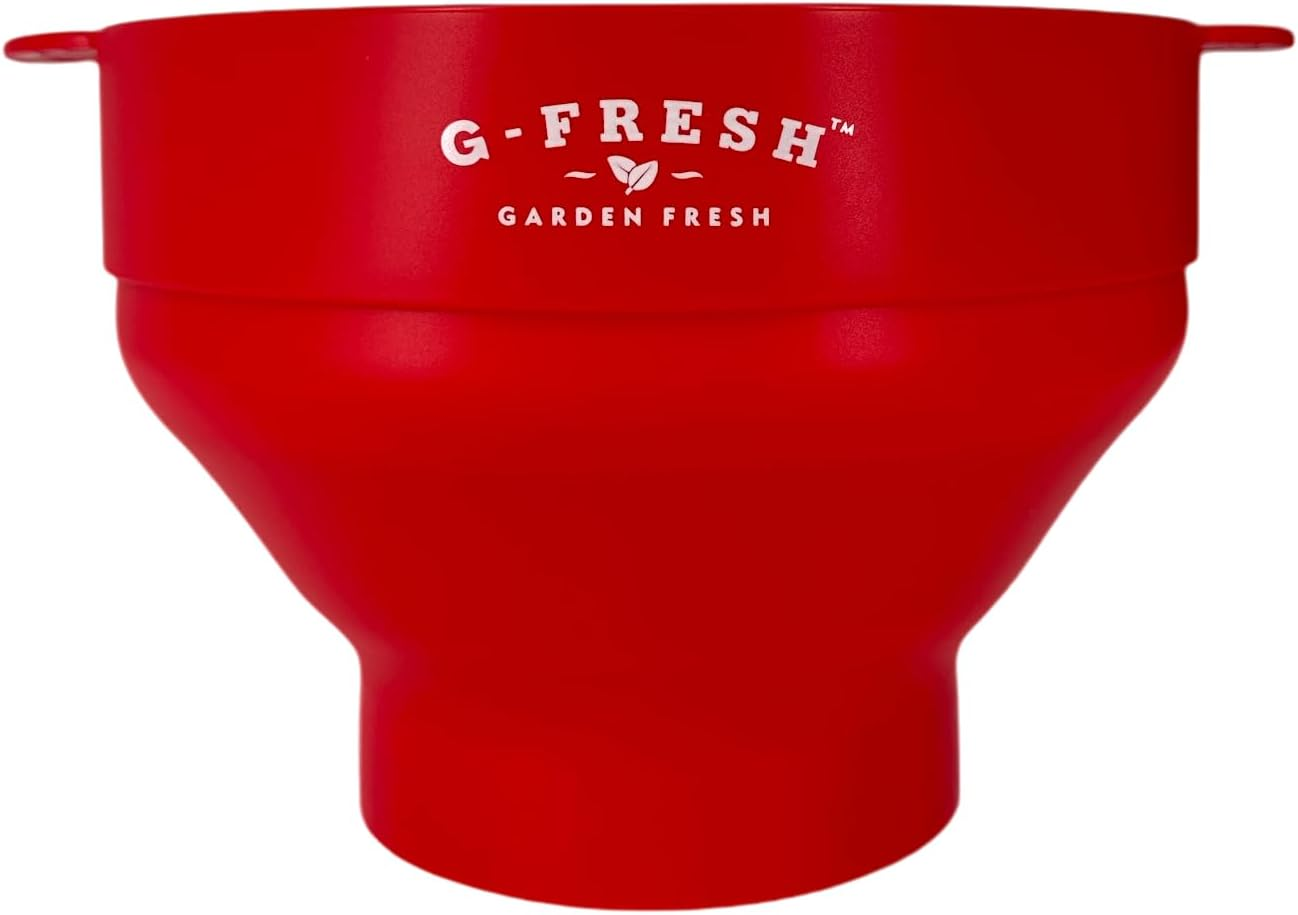 G-Fresh Popcorn Maker Microwave Popper - Red Silicone - Gfpopper image number 3