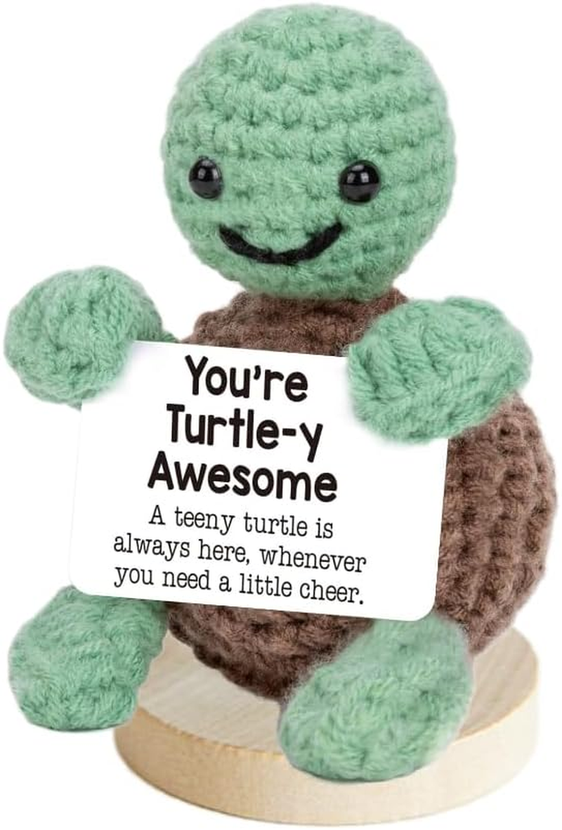 Mini Funny Turtle Gifts - Handmade Emotional Support Crochet Turtle for Women, Men, Girls, Boys - Perfect for Birthdays, Easter, Graduation, and Teacher Appreciation image number 5