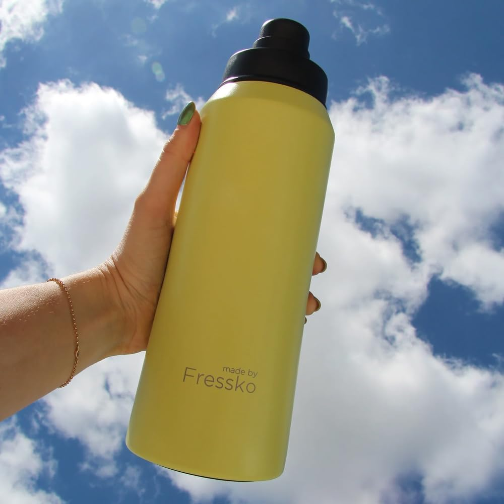 Made by Fressko | Core Wide Mouth Insulated Stainless Steel Water Bottle- Sherbert | with Sip Lid | 34Oz 1L |Bpa-Free | Leak Proof Lid image number 1
