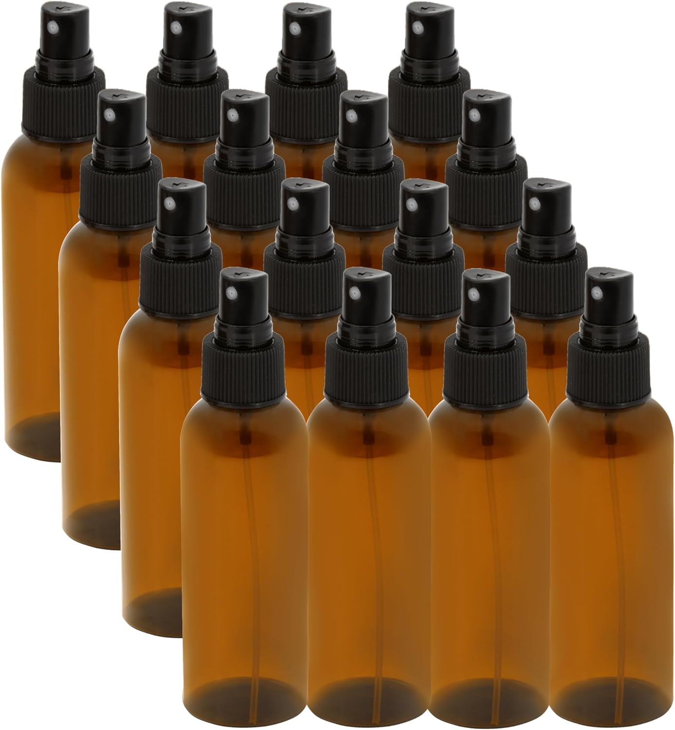 Two Hands 125Ml Amber Bottles with Spray Pump - Pack of 16 TH125ALP16 image number 1