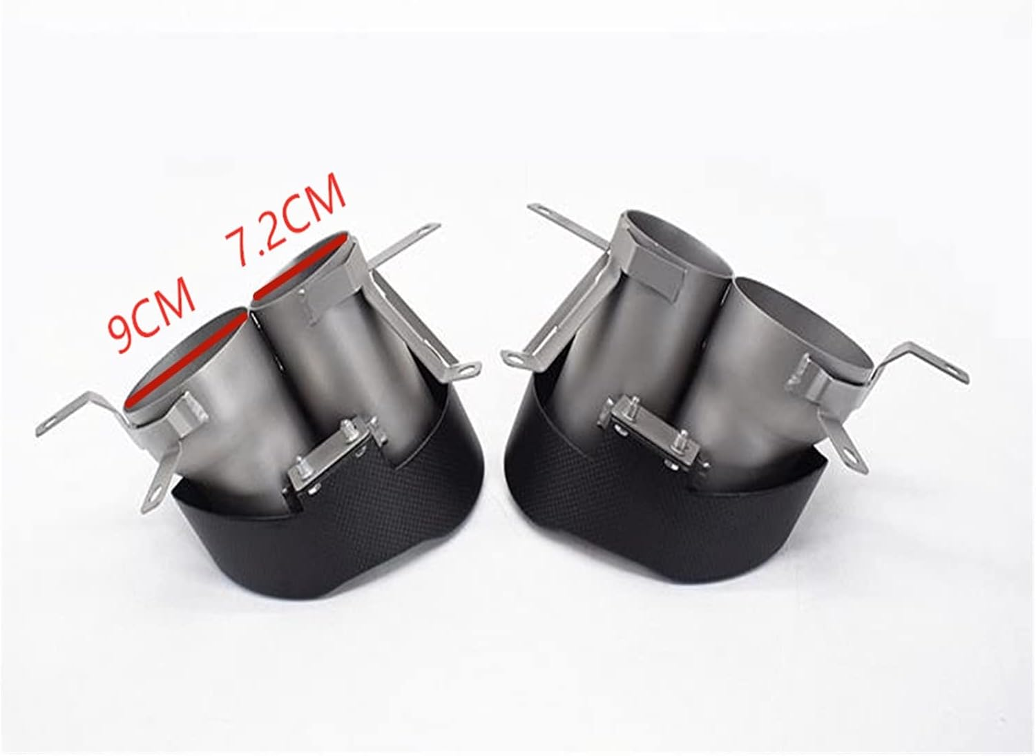 Muffler Car Rear Exhaust Muffler Tip Pipe Air Outlet Vent Exhause Out Body Kit Replacement Tailpipe Compatible with RS4 RS5 RS6 RS7 image number 3