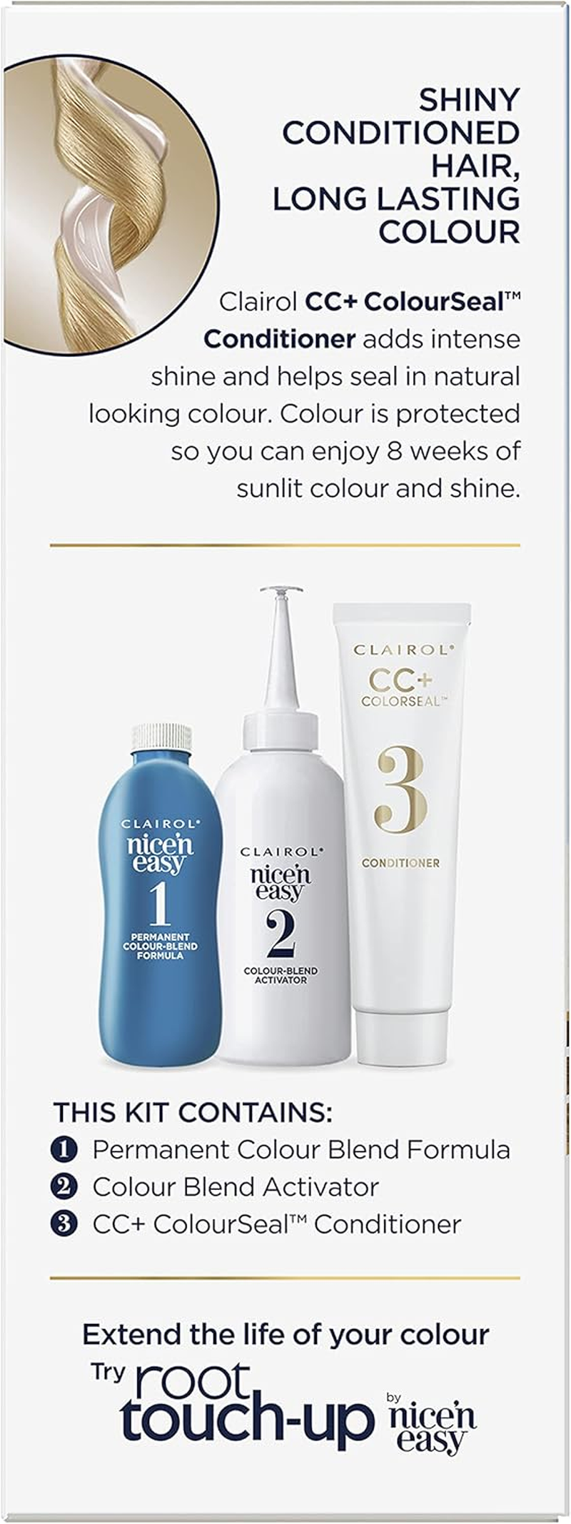 Clairol Nice 'N Easy Permanent Colour 9B Natural Light Beige Blonde, 100% Grey Coverage, Natural Looking Hair Colour (Pack of 3) image number 5