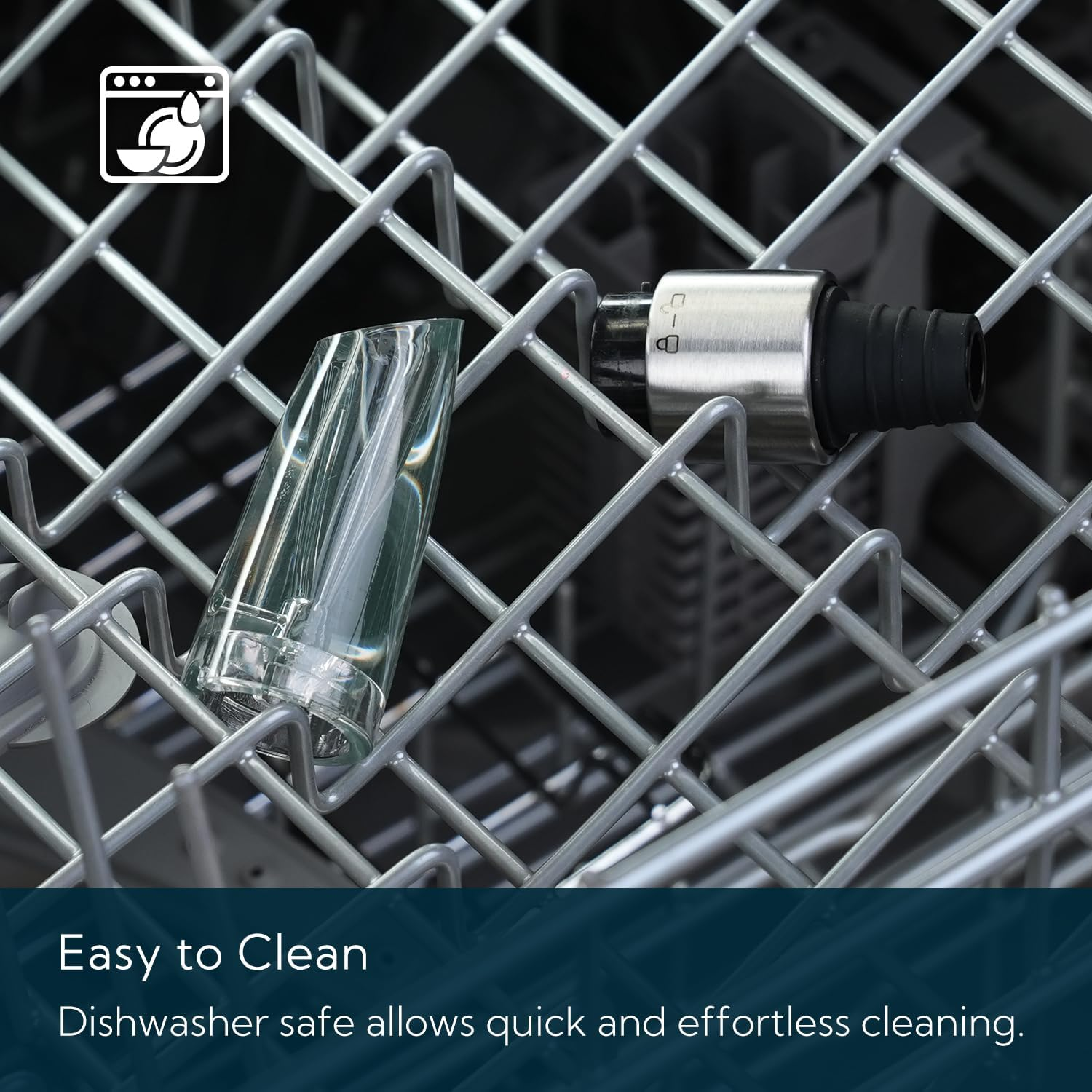 KITCHENDAO 2-In-1 Wine Aerator Pourer and Stopper, Premium Wine Air Aerator Pourer Decanter Spout Dispenser No Drip or Spill, Improve Taste and Bouquet Instantly - Dishwasher Safe, BPA Free, Black image number 5