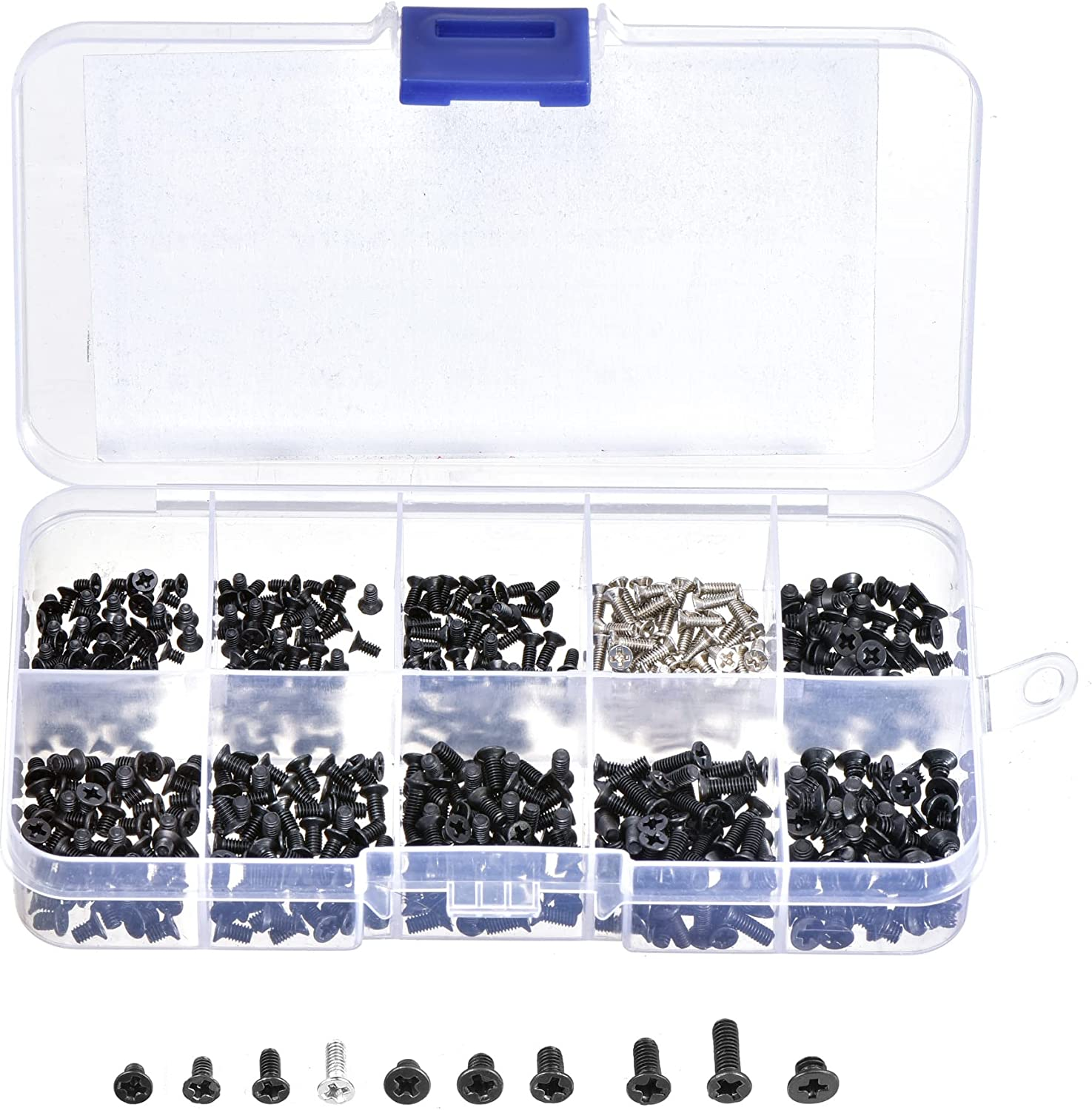 Yenghome 498 Pcs M2 M2.5 M3 Notebook Computer Laptop Screws Repair Replacement Kit,Flat Head PC Screw Assortment,Countersunk Repair Accessory image number 3