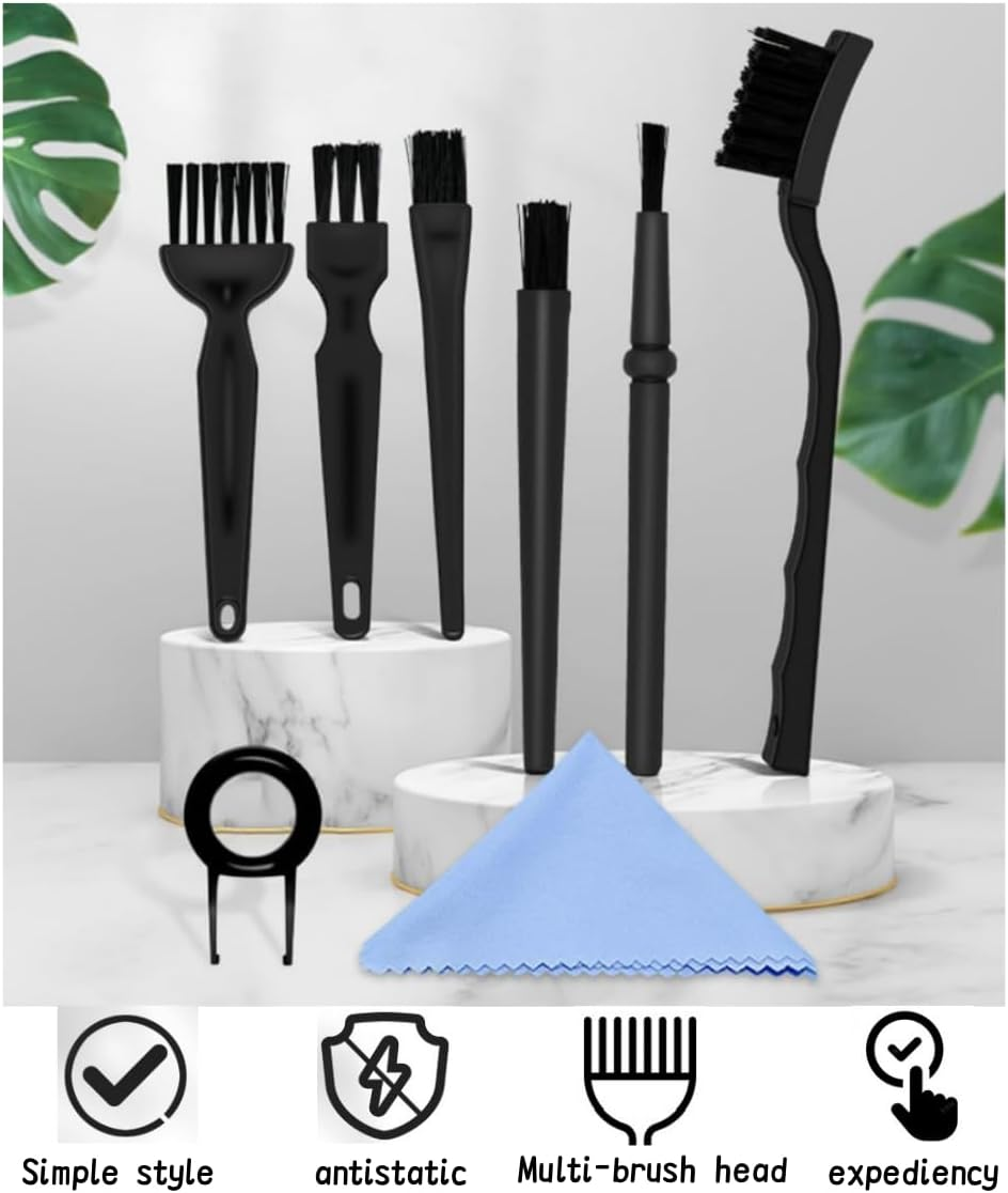 Multi-Purpose Brushes (Black),Anti Static Brushes,Computer Cleaning Kit,Detail Cleaning Brush Set for Small Gaps - Computers,Keyboards,Pcbs,Vents,Car Interior,Window（8Pcs image number 3
