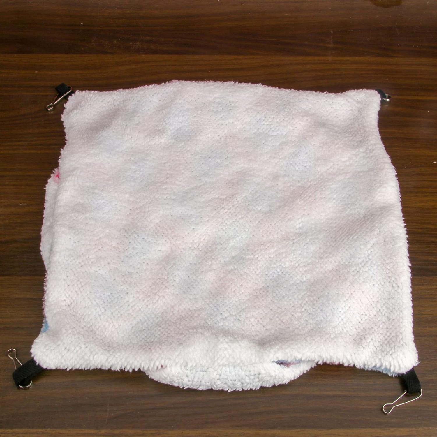 TRADERPLUS 2 Pcs Guinea Pig Rat Hammock Small Pet Warm Plush Bunkbed Hanging Hammock Cage Accessories for Bunkbed Sugar Glider Hamster Ferret Parrot Squirrel Playing (Pink+Blue) image number 1