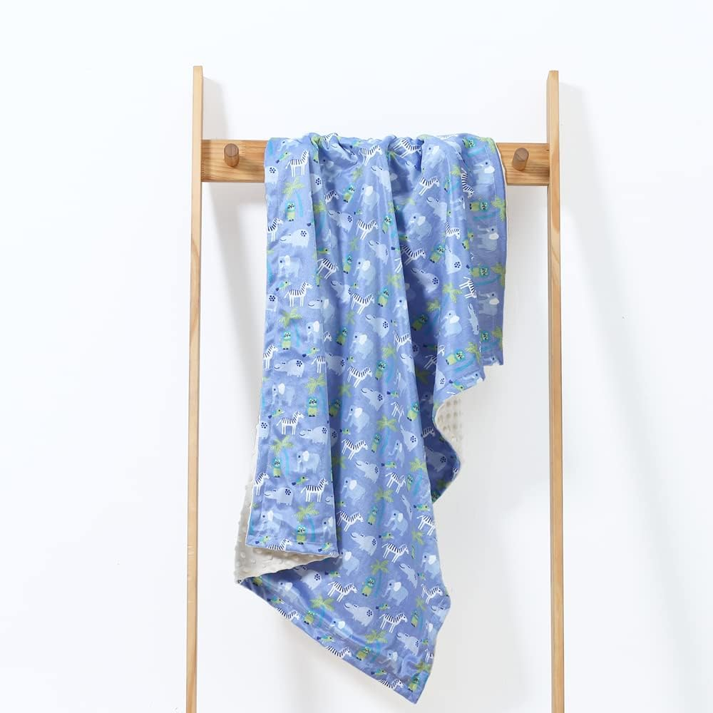 CREVENT Silky Soft Baby Blanket for Boys Soft Plush Receiving for Newborns Toddlers Bedding - Zoo 76X102Cm image number 6