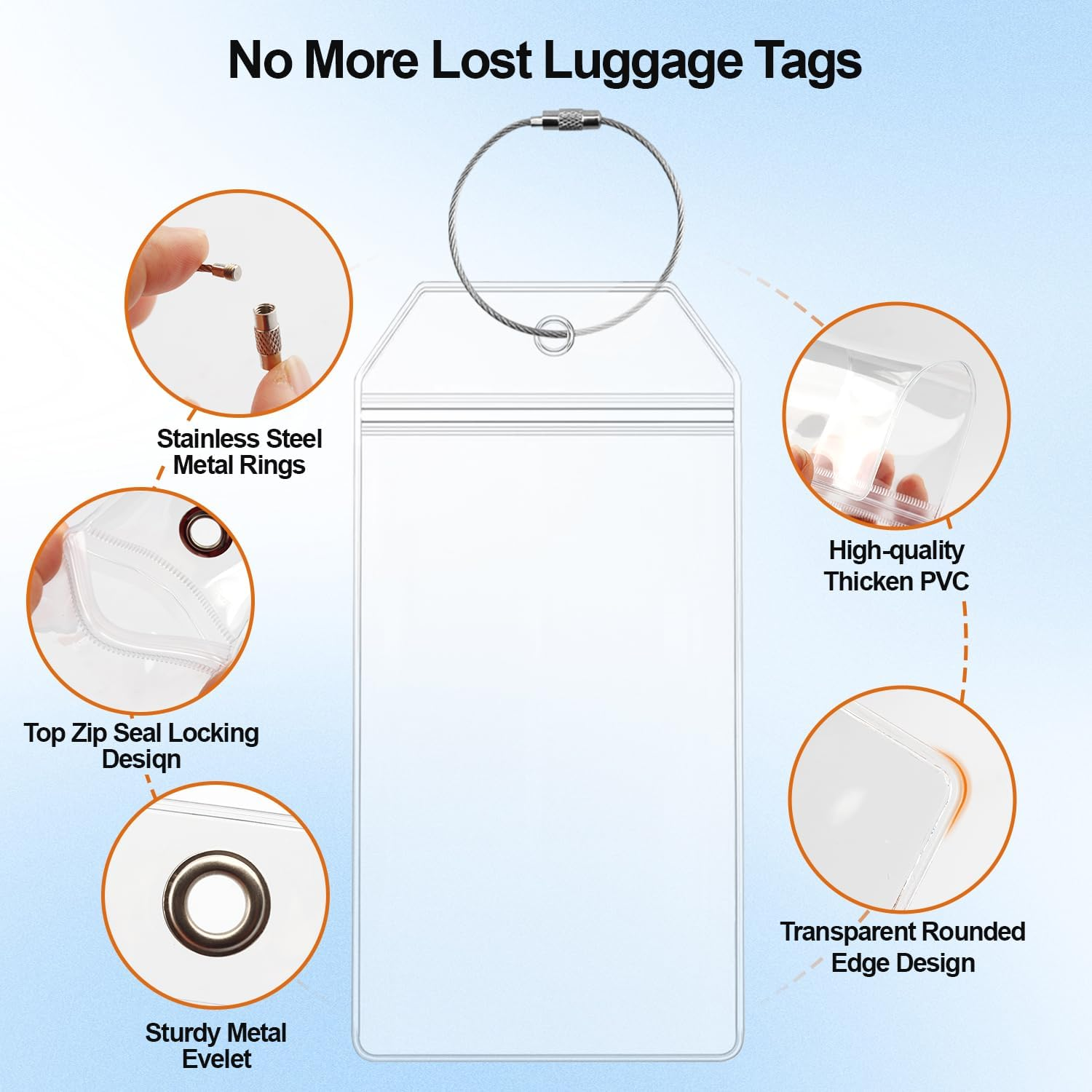 COZY CORE 7 Pack Cruise Luggage Tags for Cruise Ship Essentials for Carnival, NCL, Princess, MSC Cruise Ships image number 6