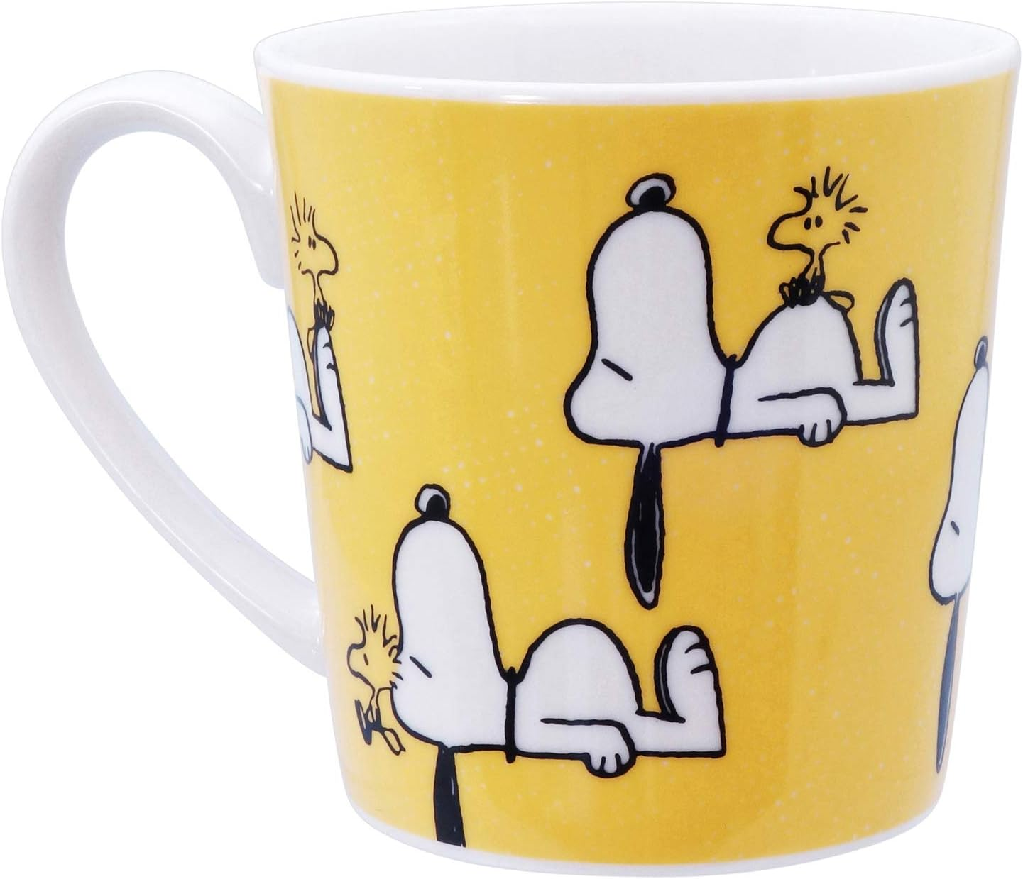 Kaneshotouki 604182 Peanuts Snoopy Mug, Large, Approx. 11.8 Fl Oz (350 Ml), Snoopy & Woodstock, Yellow, Made in Japan image number 6