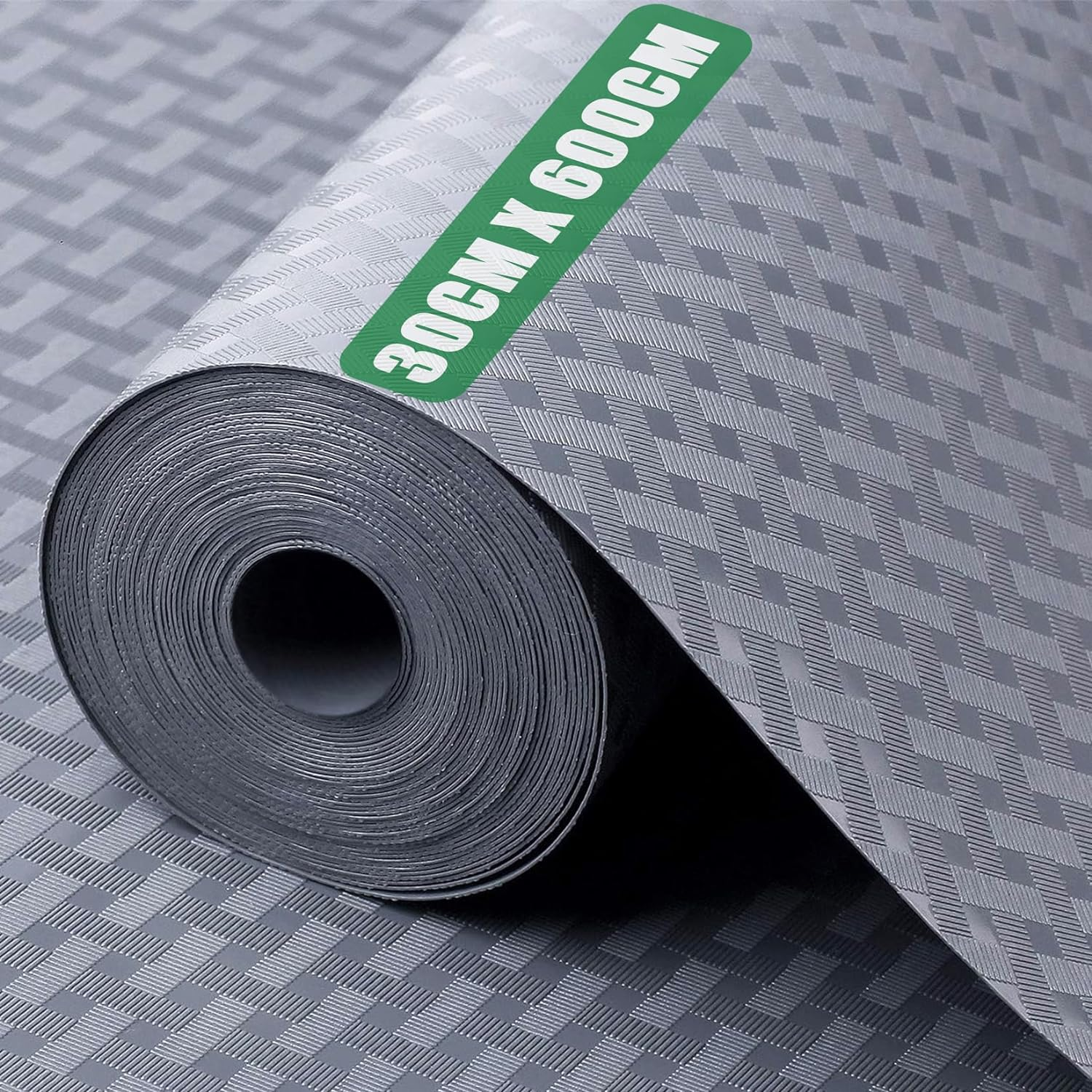 Shelf Liner Drawer Liners Kitchen Refrigerator Mats for Pantry Cabinet Liner Washable Fridge EVA Liner Woven Pattern Grey 30Cm X 600Cm image number 6