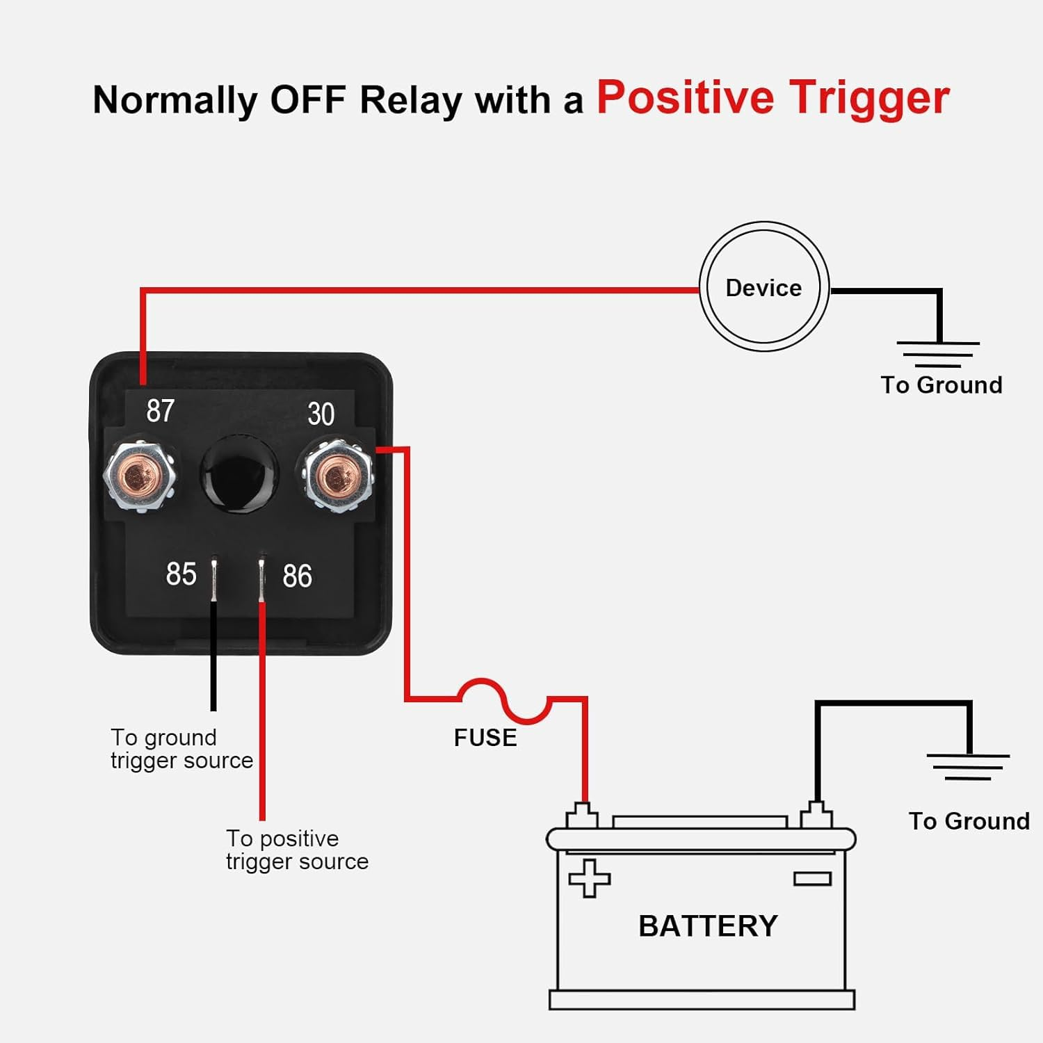 2Pcs DC 12V 100A Car Starter Relay Switch 2 Pin Terminals Car Power Relay Battery Cut-Off Relay Peak Load Automotive Truck Boat Camper image number 6