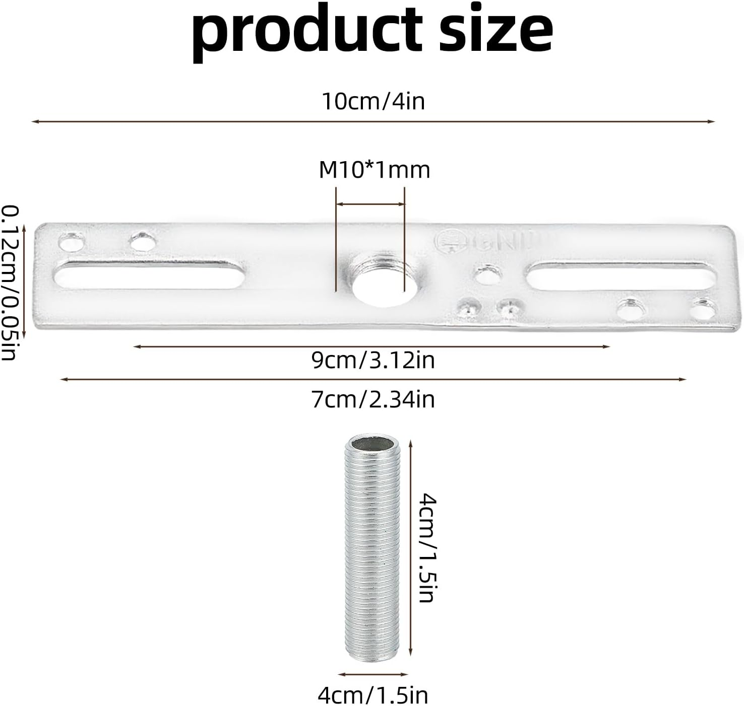 NICENEEDED Set of 4 4 Inch Light Mounting Bracket Kit Crossbar Kit for Ceiling Lighting Fixtures Universal Light Cross Beam Mounting Bracket image number 6