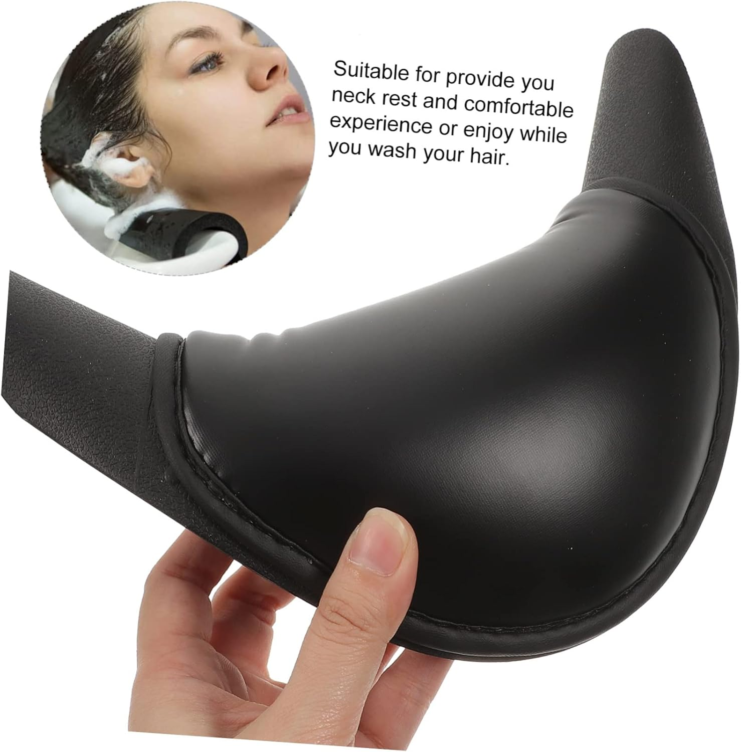 Healvian Non-Slip Silicone Shampoo Neck Rest Pillow, Soft U-Shaped Hair Wash Cushion for Salon and Home, Universal Fit Hair Washing Basin Support Pad image number 2