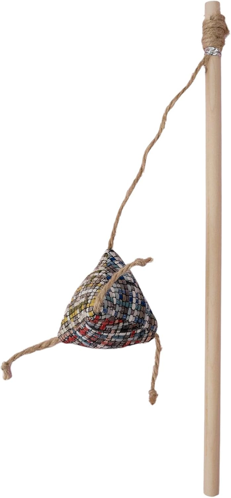 Dan & Sam Prism Cat Wand, Colourful Prism Design - Stimulates Hunting Instincts, Durable Flexible Wand, Engaging Feather & Bell - Ideal for Interactive Cat Play & Exercise image number 2