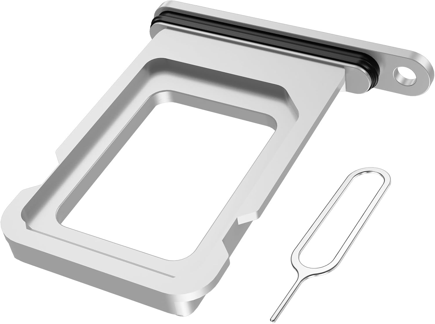 MMOBIEL SIM Card Tray Compatible with Iphone 17 Pro / 17 Pro Max &ndash; SIM Card Slot Tray Holder &ndash; SIM Card Holder Replacement &ndash; Incl. SIM Card Removal Tool and Waterproof Rubber Ring - Cosmic Orange