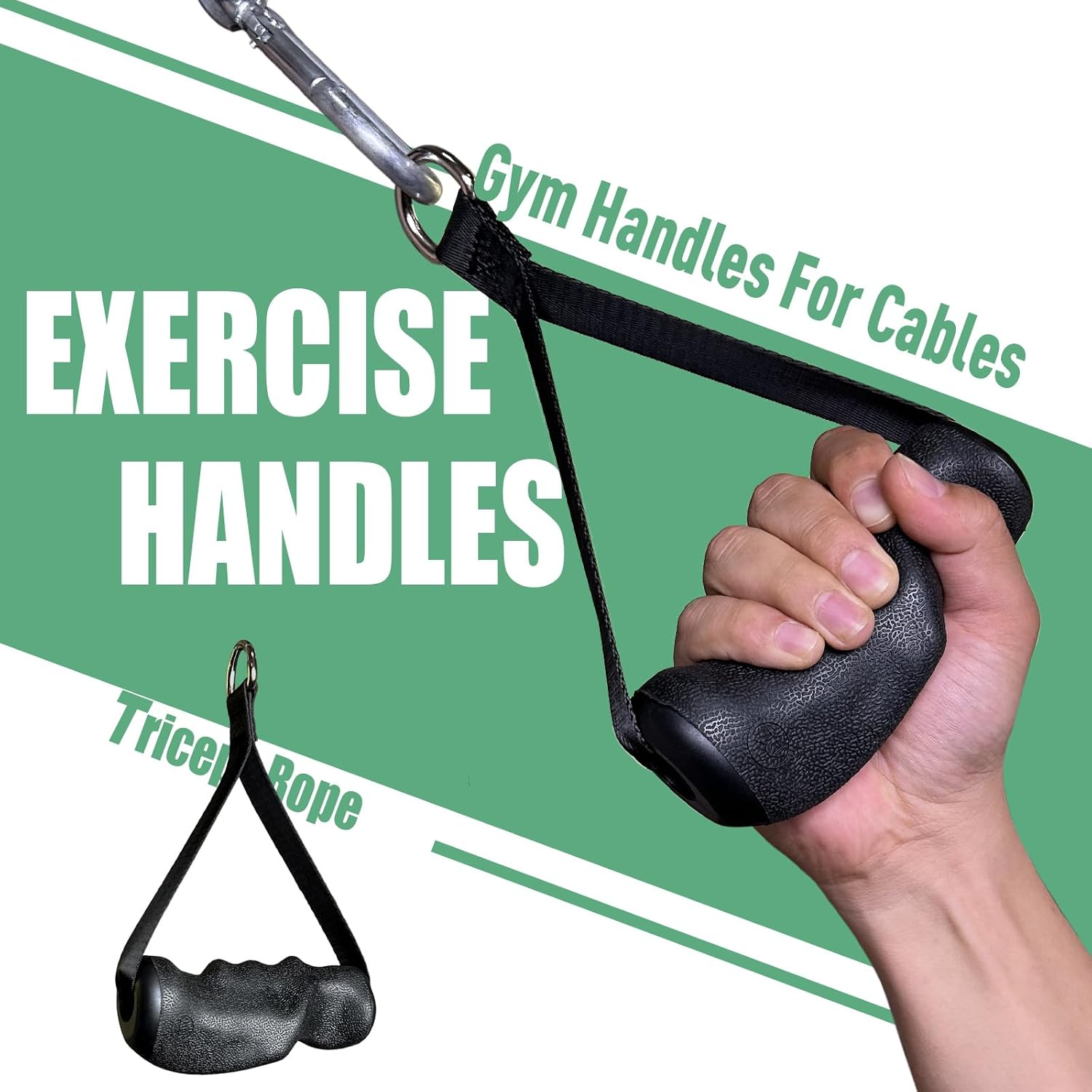 Cable Machine Attachment with Upgraded Ergonomic Gym Handles, LAT Tricep Rope Pull down Attachment,Exercise Handles for Home Gym Workout - Tricep Rope 36" image number 5