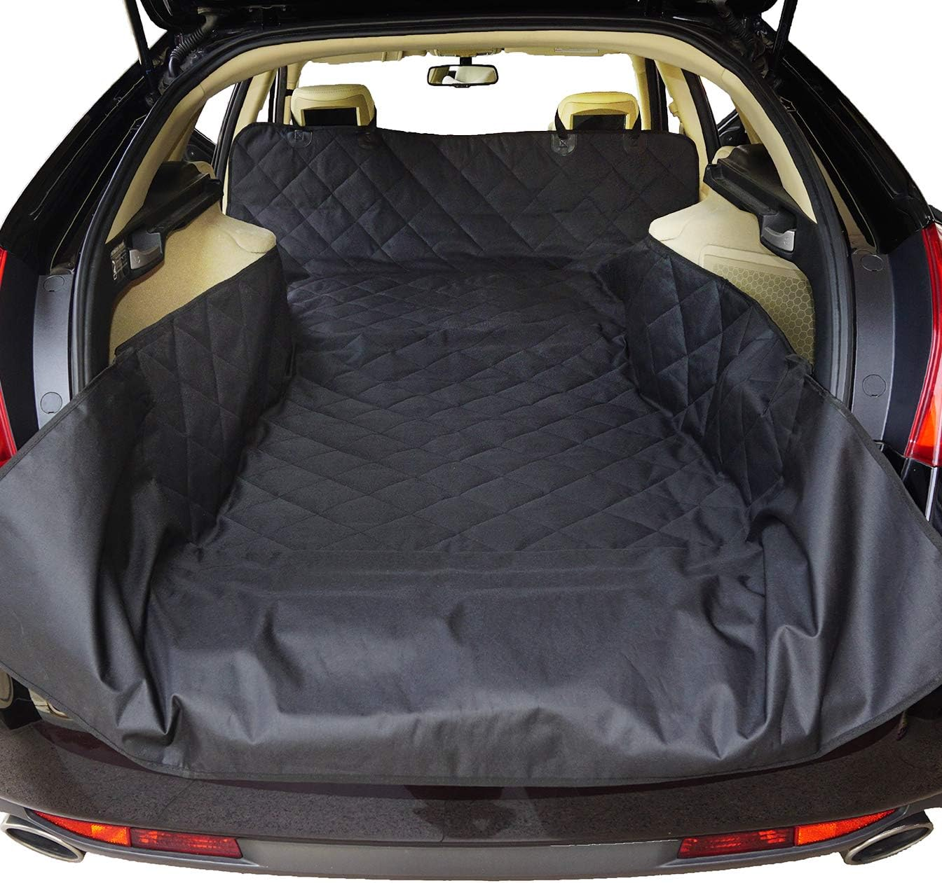 NOBER Pet Cargo Liner Cover for Dogs SUV Cars Waterproof Non Slip Universal Fit with Bumper Flap Extra Large image number 4